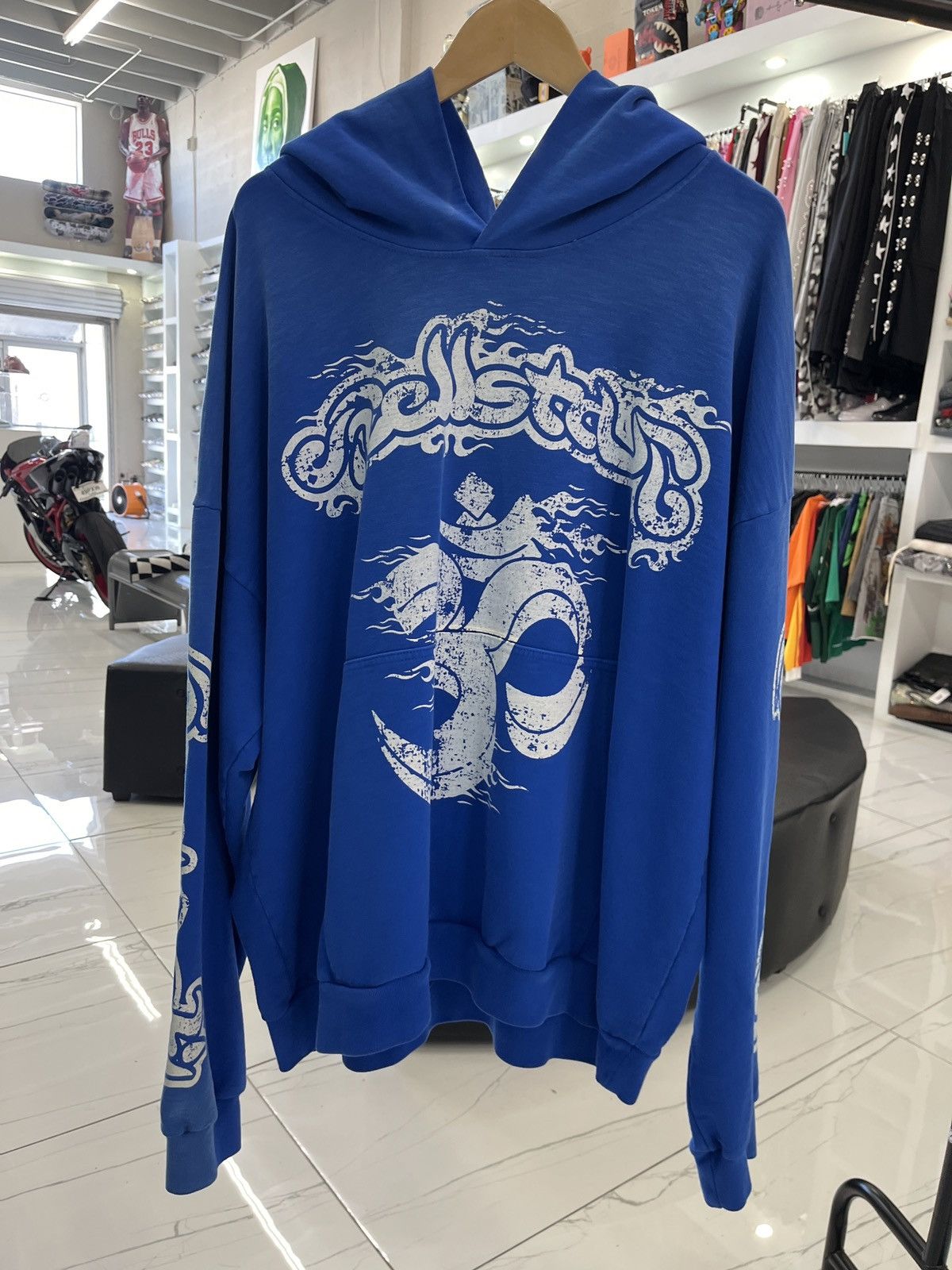 Hellstar Yoga Hoodie Blue