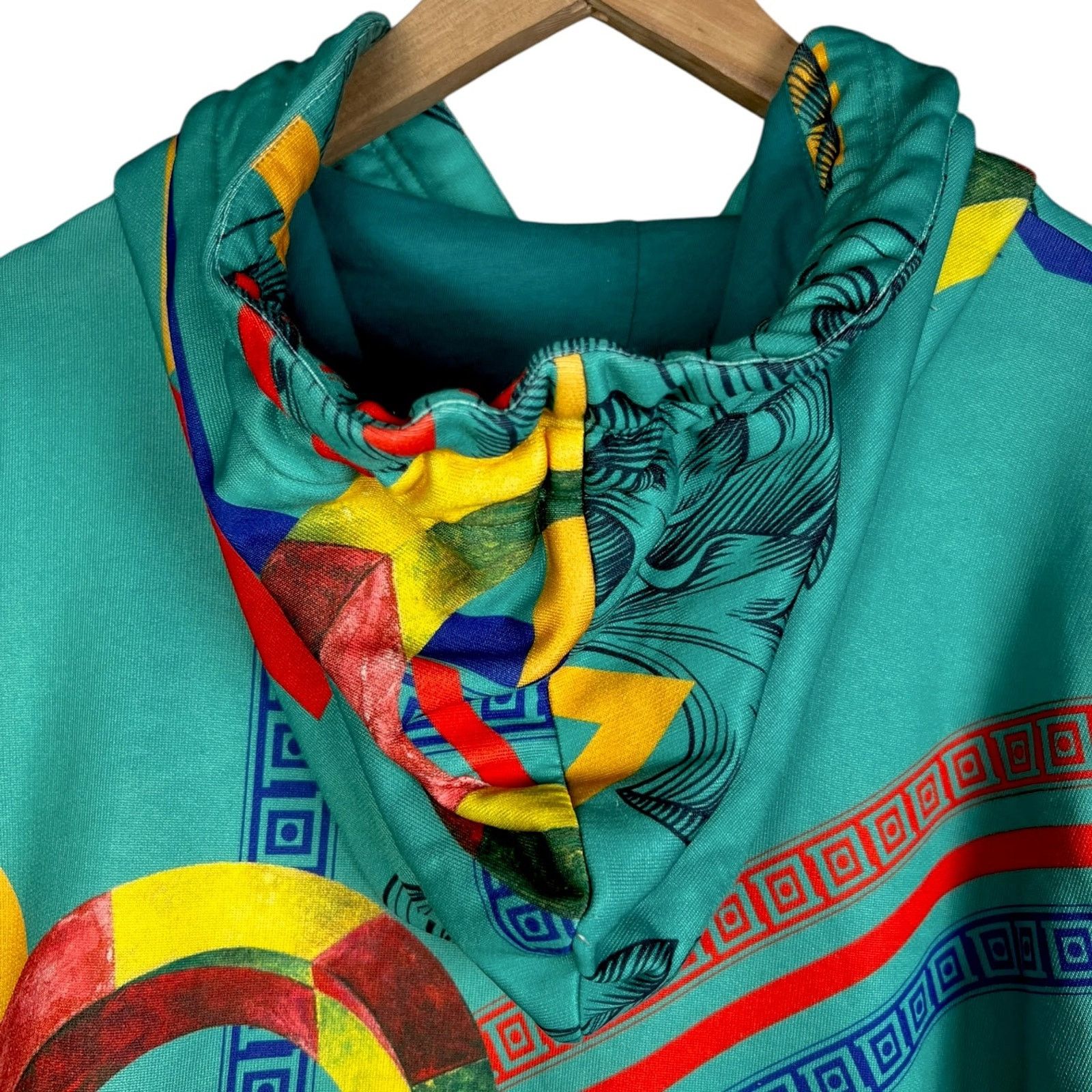 Versace Versace Collection Mens Greca Green Double Drawstring Hoodie Size US XL / EU 56 / 4 - 12 Thumbnail