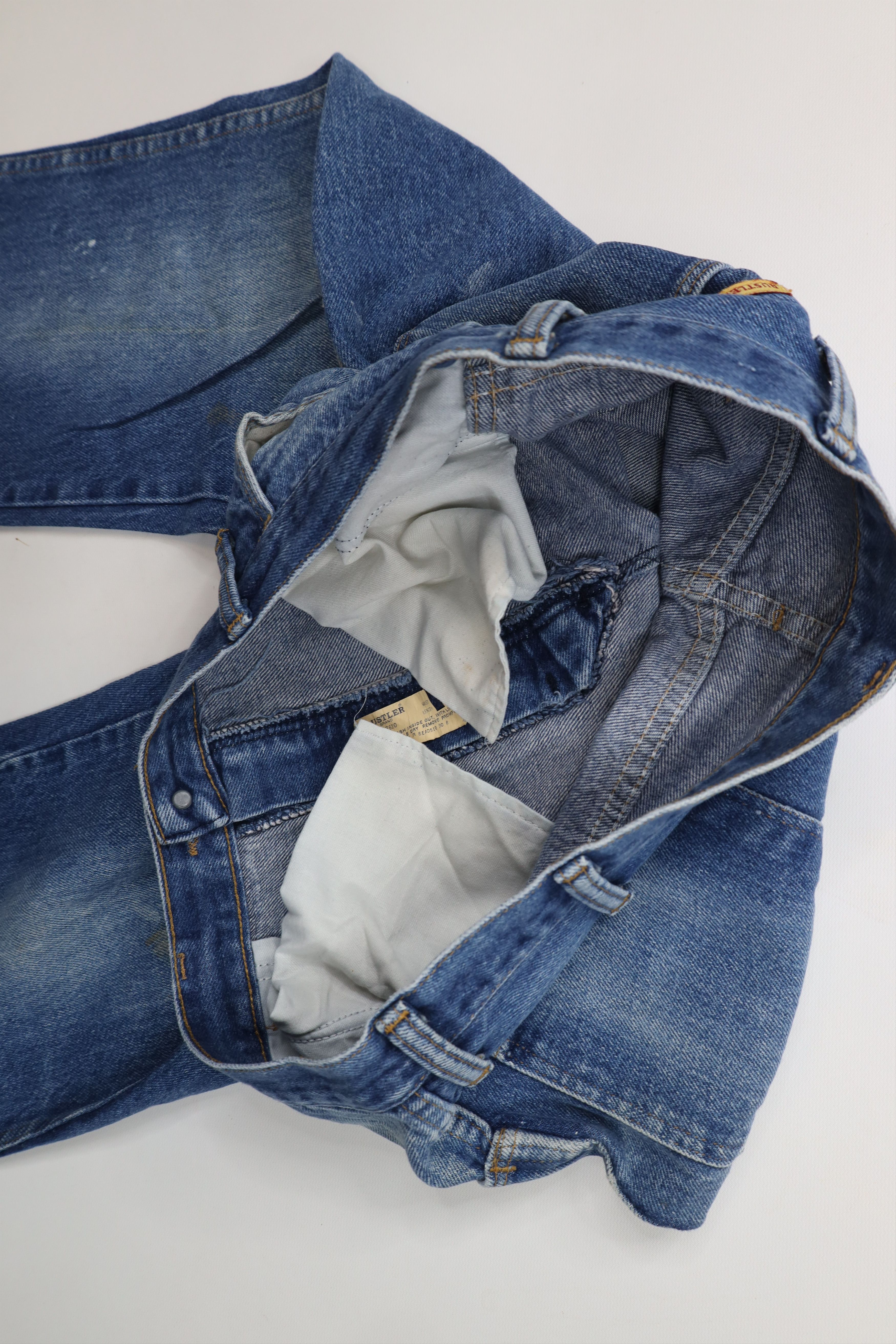 Vintage Vintage 90s Streetwear Flared Wide Leg Denim Jeans Blue USA Size US 36 / EU 52 - 11 Thumbnail