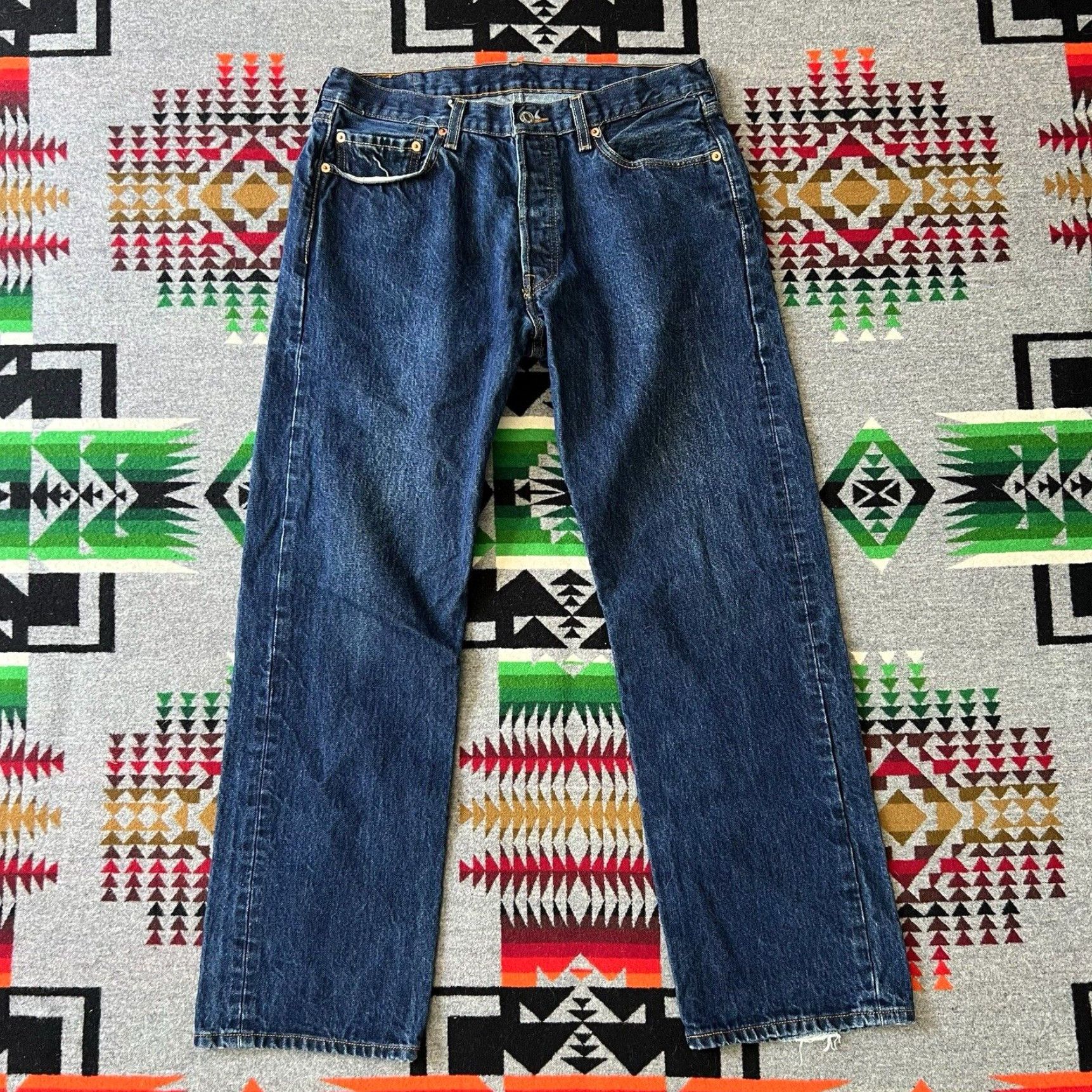 Levi's Vintage Dark Blue Denim Levi's 501 Button Fly 34X29 Size US 34 / EU 50 - 1 Thumbnail