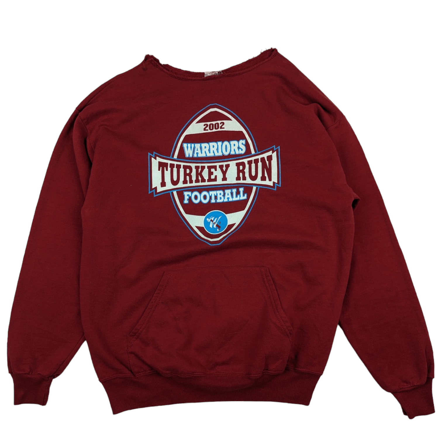 Vintage 2002 WARRIORS FOOTBALL Turkey Run High School Sweatshirt Size US L / EU 52-54 / 3 - 3 Thumbnail