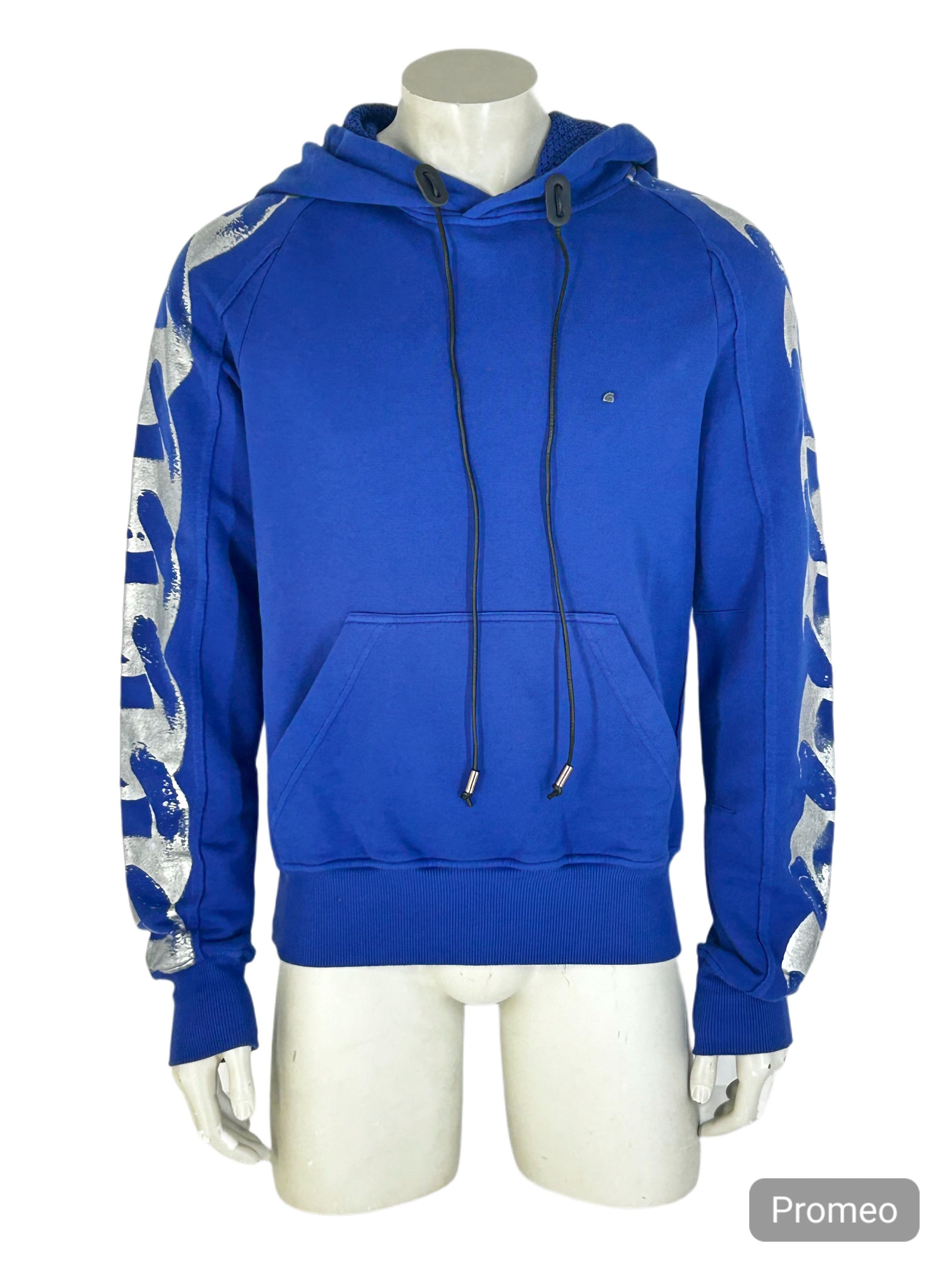 John Galliano John Galliano Royal Blue Oversized Hooded Jersey Size US XXL / EU 58 / 5 - 1 Thumbnail