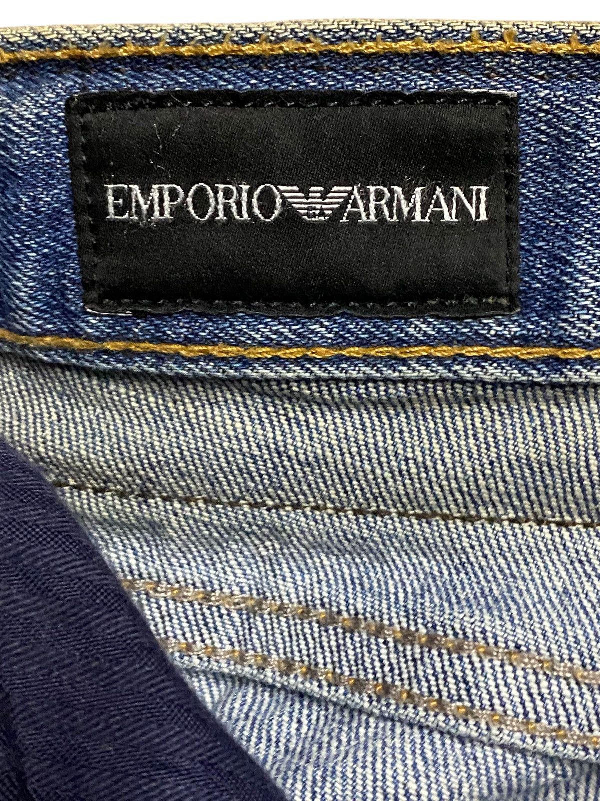 Emporio Armani × Our Legacy Vintage Emporio Armani Faded Wash Distressed Jeans Size US 37 - 11 Thumbnail