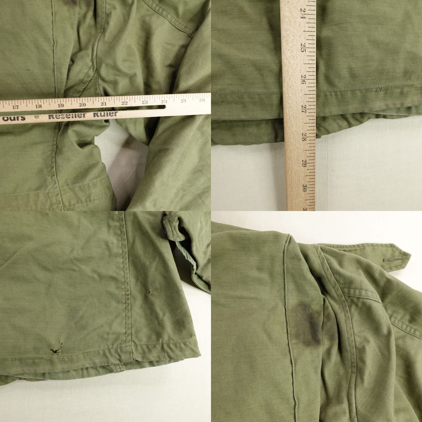 Vintage VINTAGE US Army Jacket Mens Medium Short Green Field Coat Sateen OG-107 60s USGI Military Outerwear Size US 31 - 8 Thumbnail