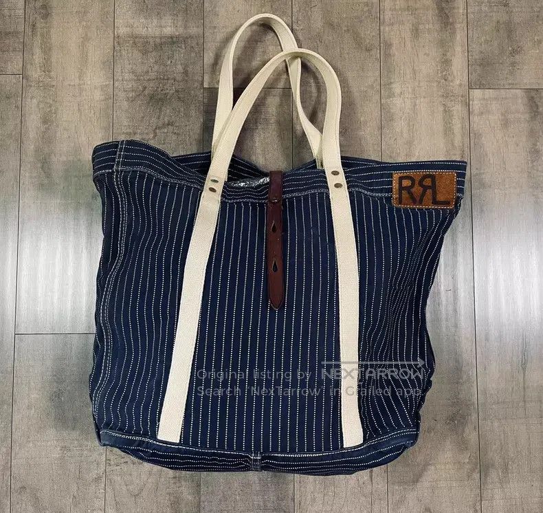 RRL Ralph Lauren RRL Ralph Lauren Leather Indigo Rucksack Double
