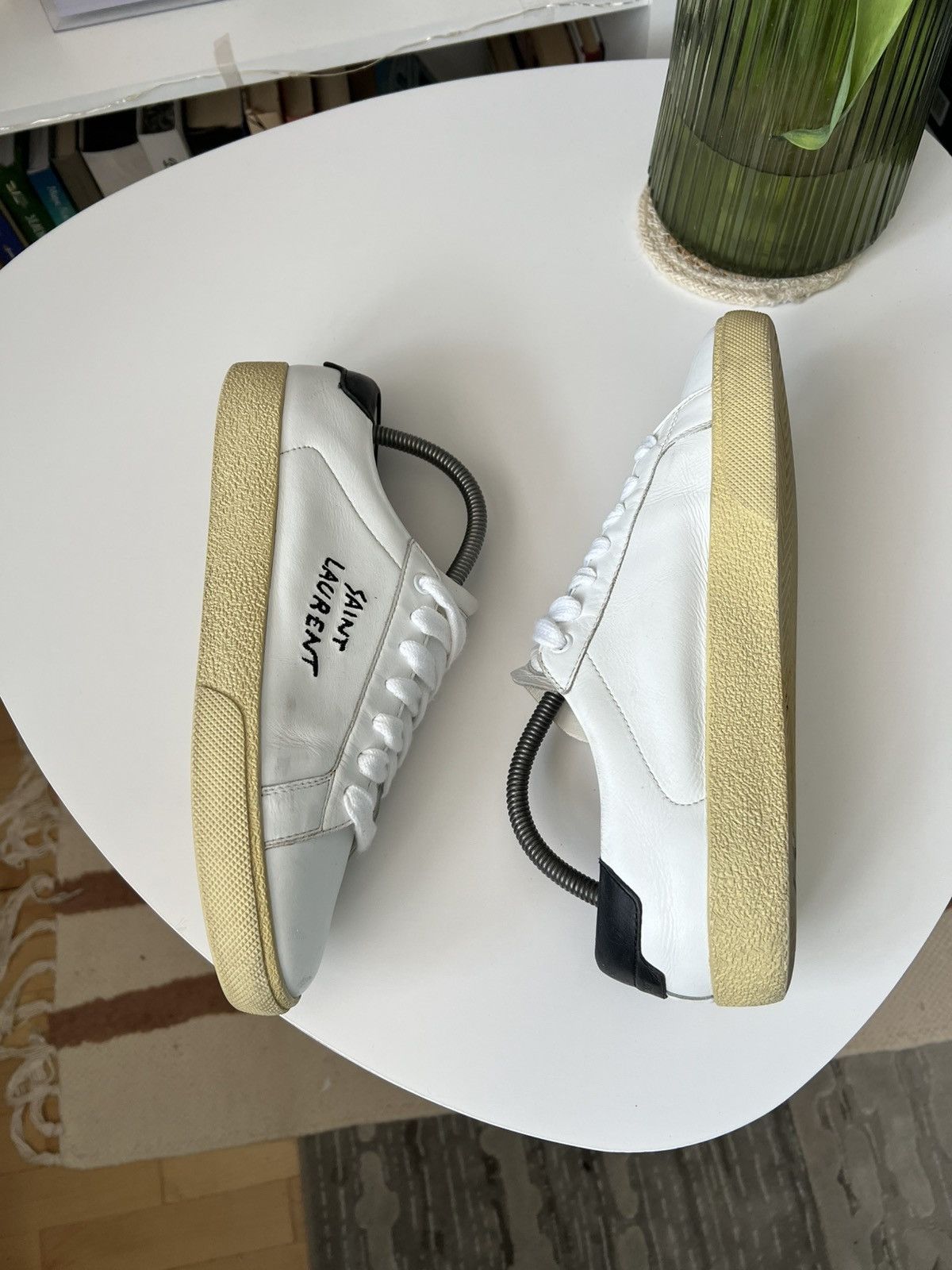 Saint Laurent Paris Saint laurent low top sneakers shoes leather luxury Size US 6.5 / EU 39-40 - 4 Thumbnail