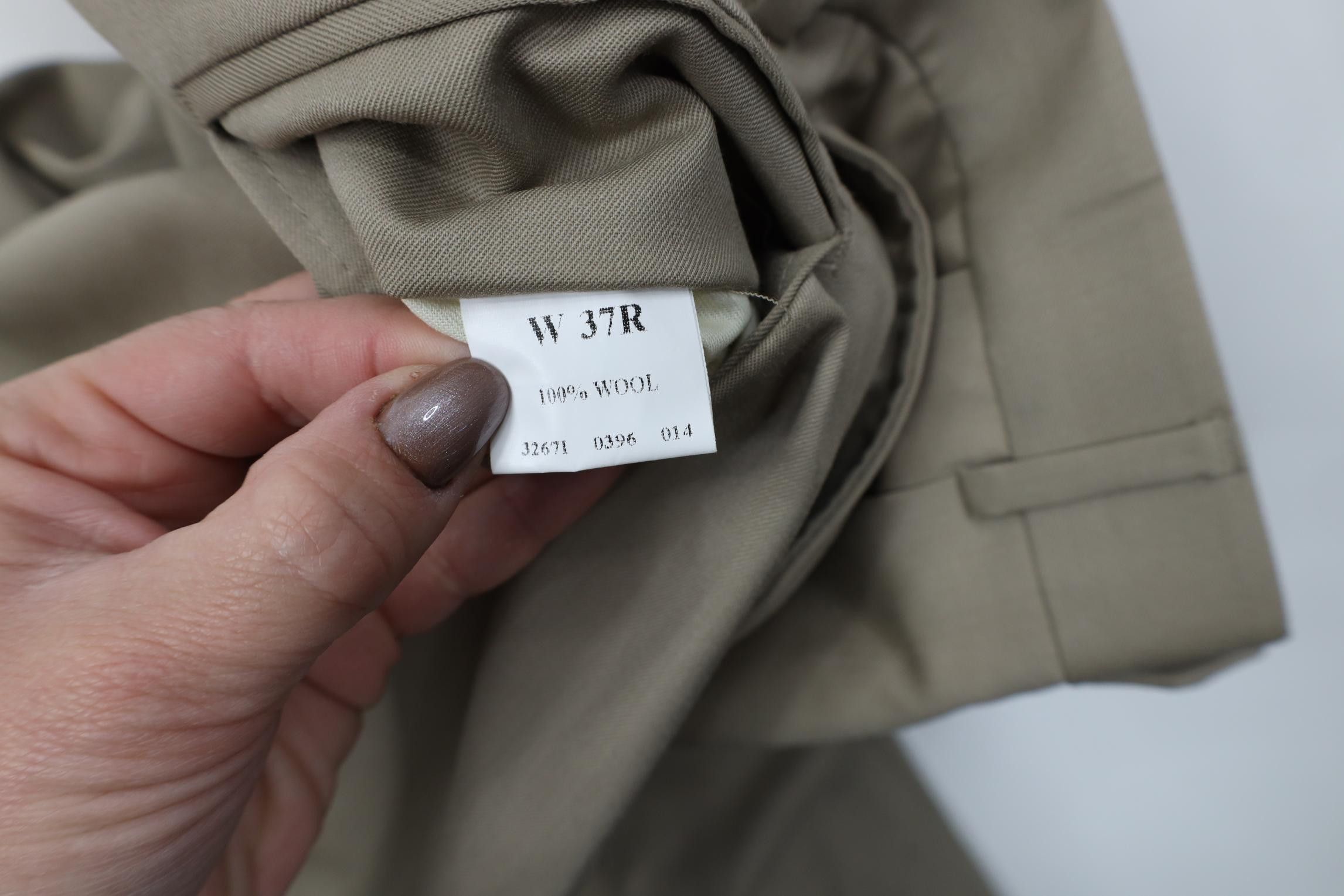 Jos. A. Bank Vintage 90s Y2K Jos A Bank Knit Wide Leg Chino Pants Beige Size US 37 - 10 Thumbnail