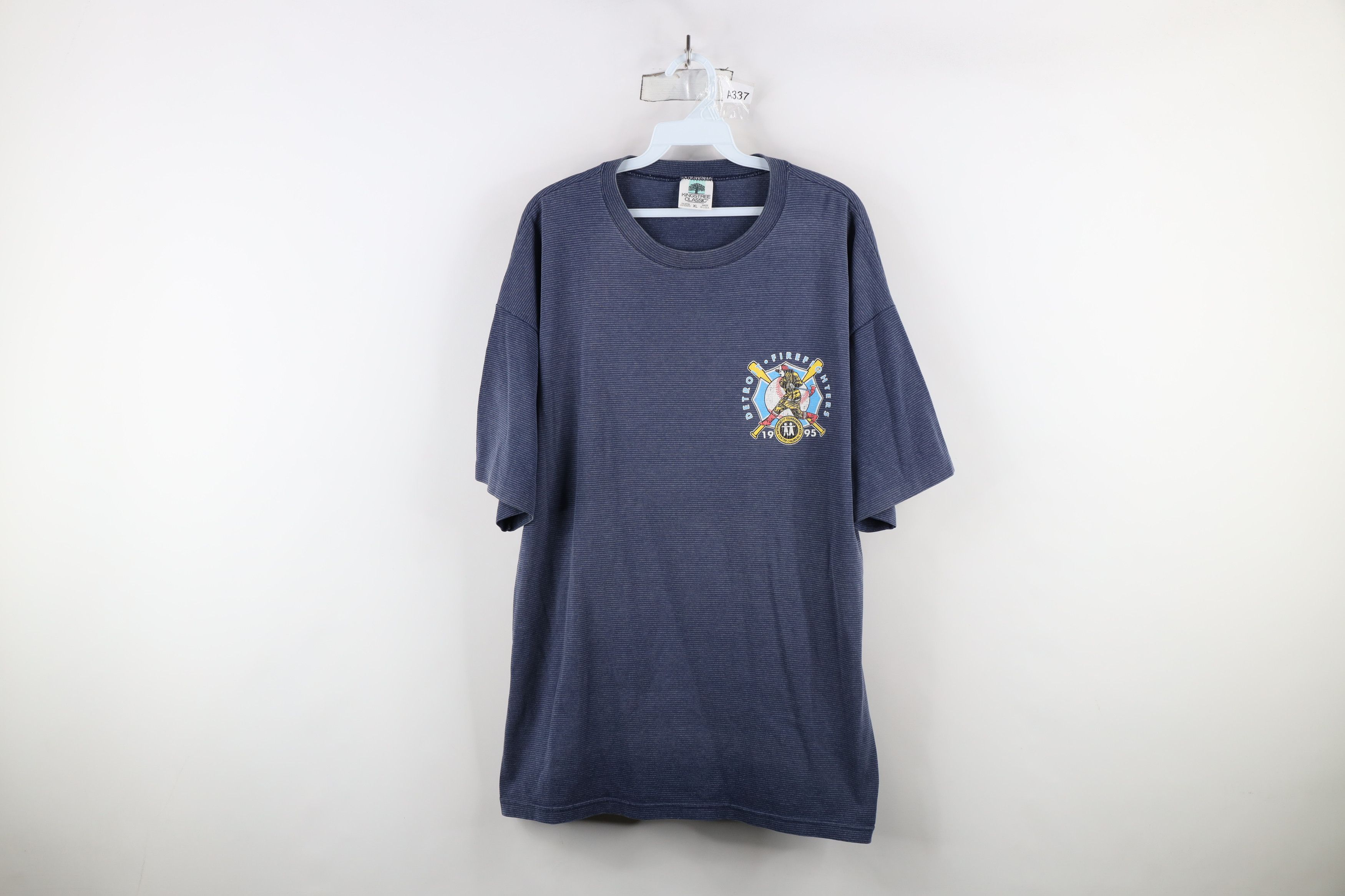 Vintage Vintage 90s Firefighters Baseball Short Sleeve T-Shirt USA Size US XL / EU 56 / 4 - 1 Thumbnail