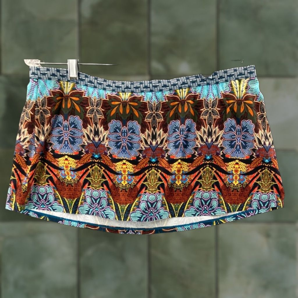 Kenneth Cole Kenneth Cole Womens Mini Skirt Large Boho Colorful Tribal Size 36" / US 14 / IT 50 - 1 Thumbnail