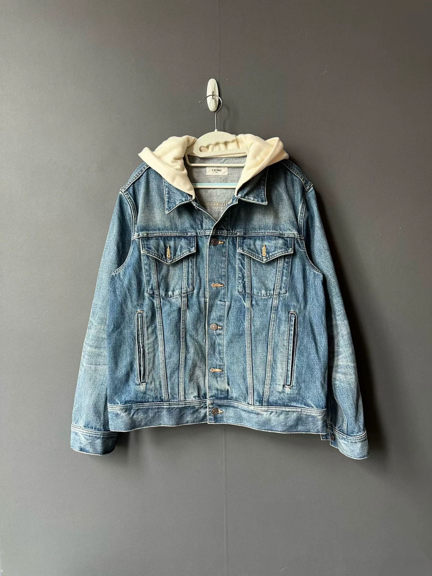 Celine Celine hooded denim jacket Size US L / EU 52-54 / 3 - 1 Thumbnail