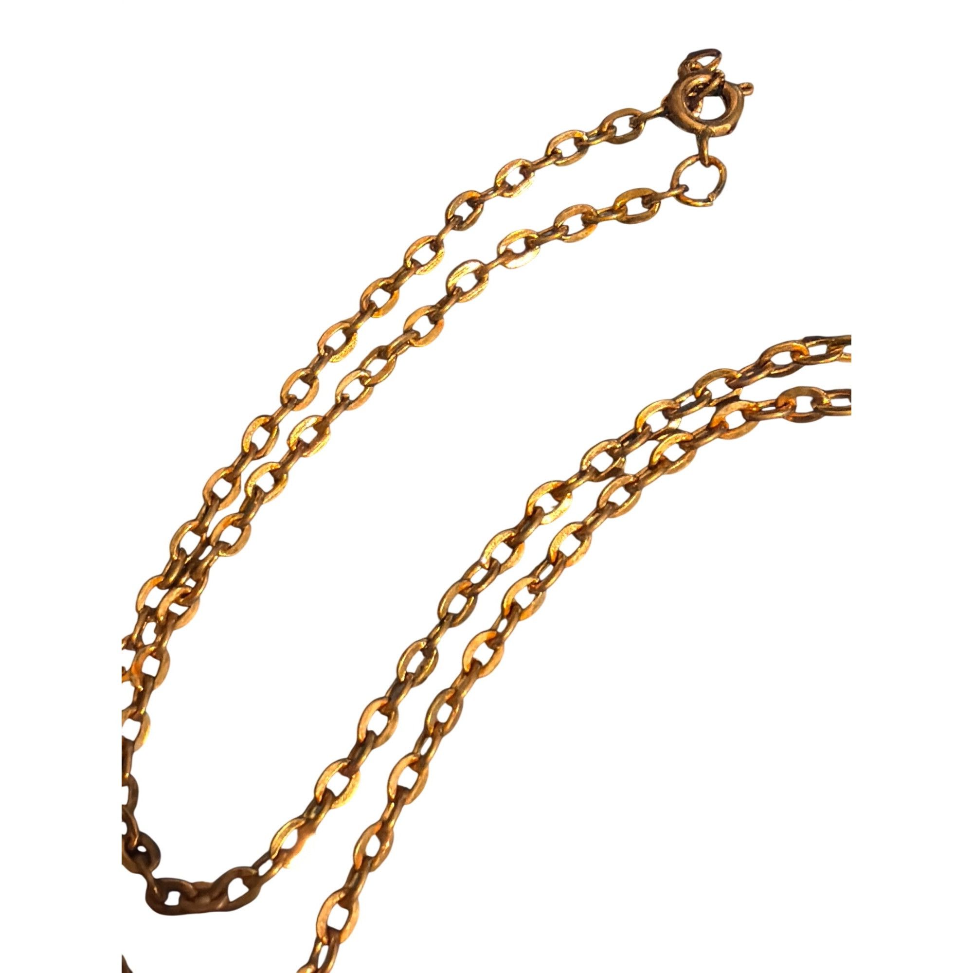 Other Vintage Silver Tone Round Pendant Necklace Gold Tone Leaf 19 Size ONE SIZE - 3 Thumbnail
