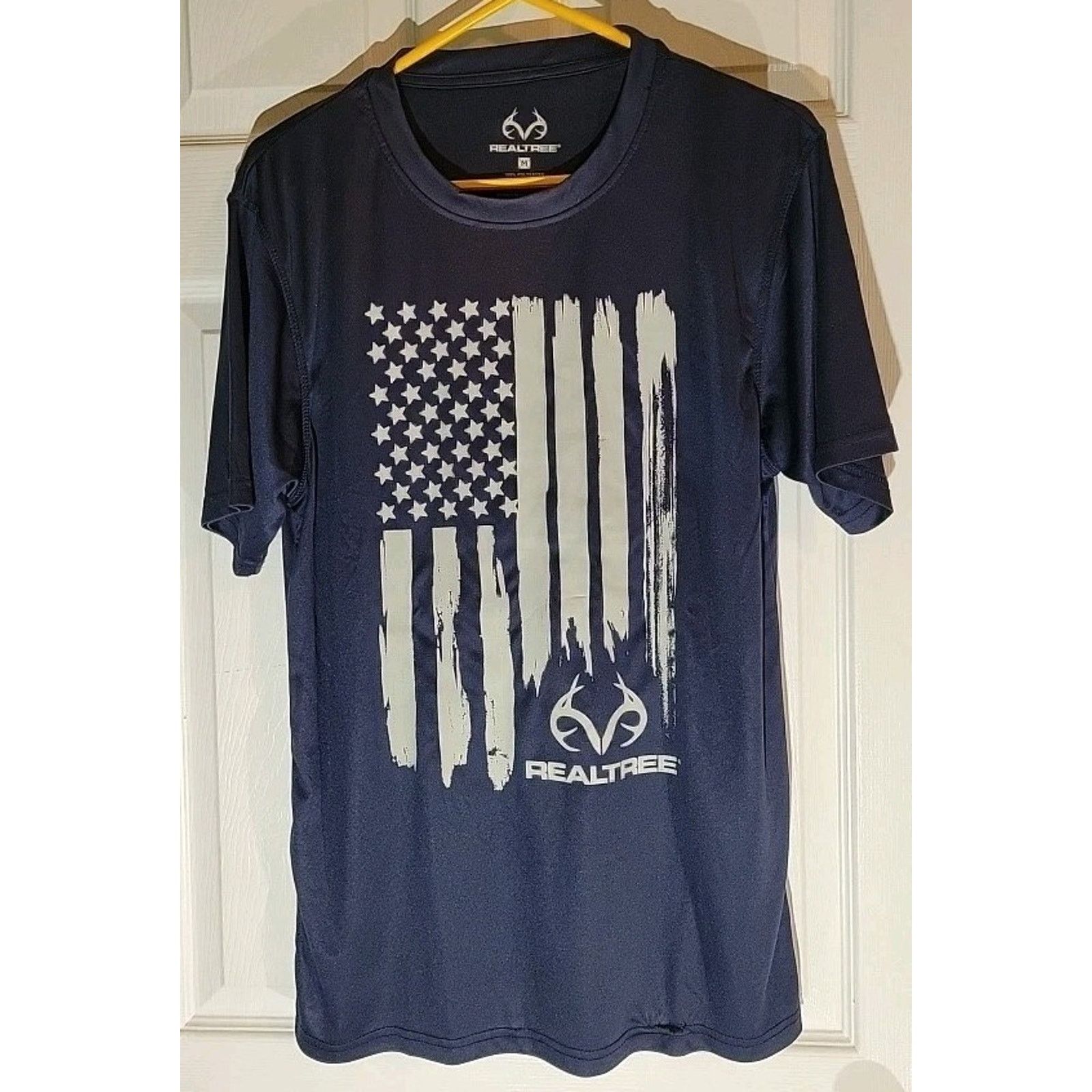 Realtree Realtree Outdoors Flag Graphic TShirt Men's Medium Cabincore Size US M / EU 48-50 / 2 - 1 Thumbnail