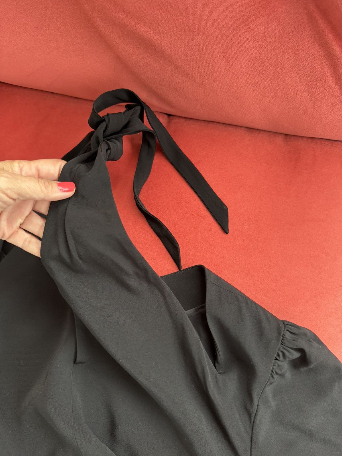 Dries Van Noten Dries van Noten black crepe blouse, size M Size M / US 6-8 / IT 42-44 - 9 Thumbnail