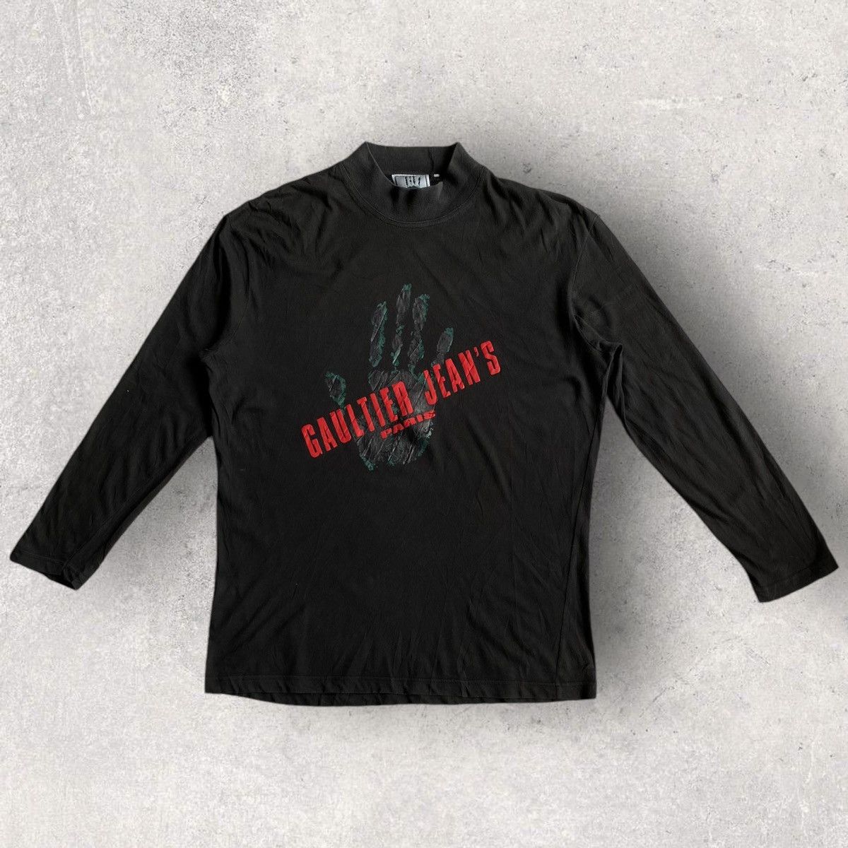 Jean Paul Gaultier Gaultier Hand Print Mock Neck L/S Size US M / EU 48-50 / 2 - 1 Thumbnail