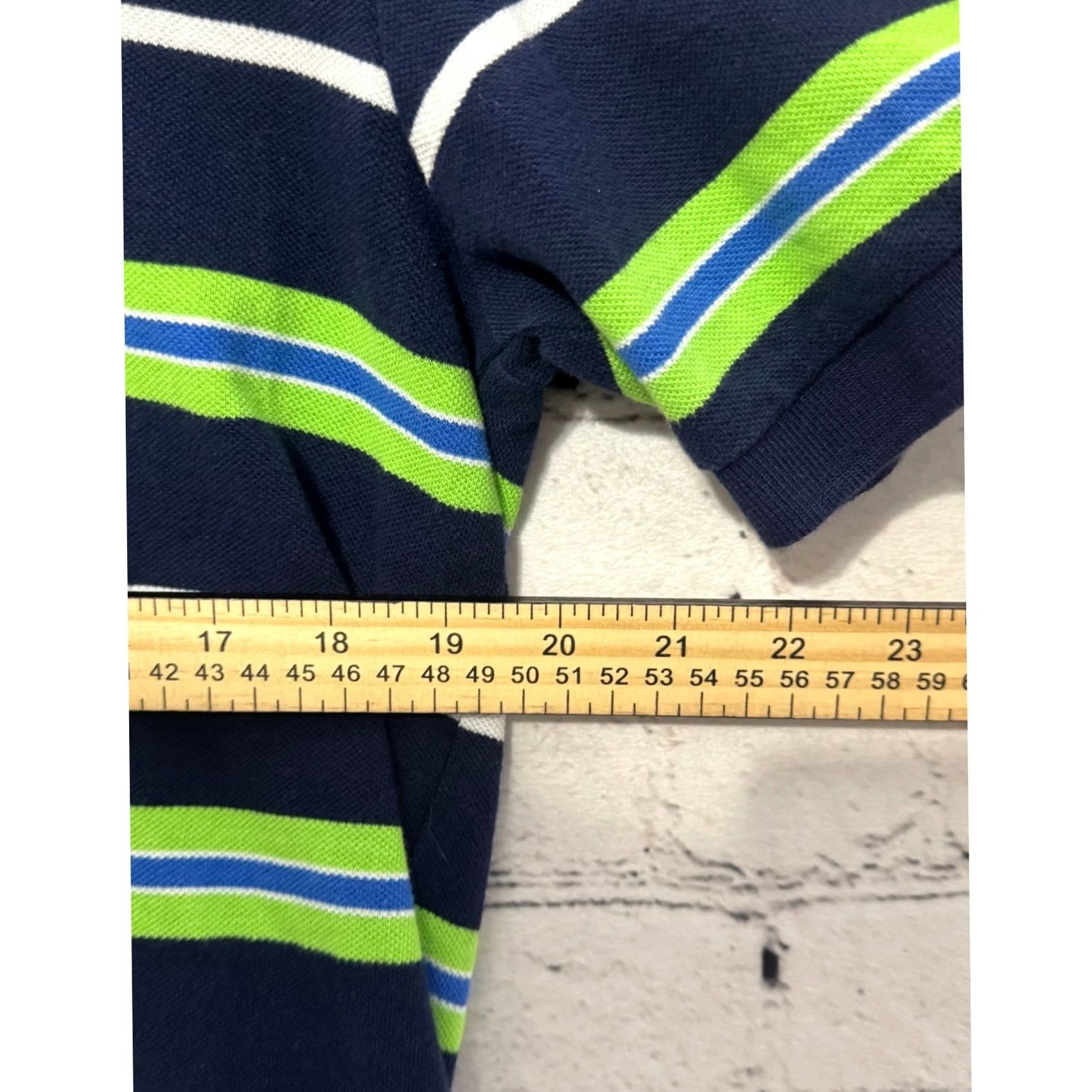 Chaps Chaps Polo Shirt Striped Short Sleeve Navy Green White Blue Logo Embroidered Casual Activewear Mens M Size US M / EU 48-50 / 2 - 4 Thumbnail