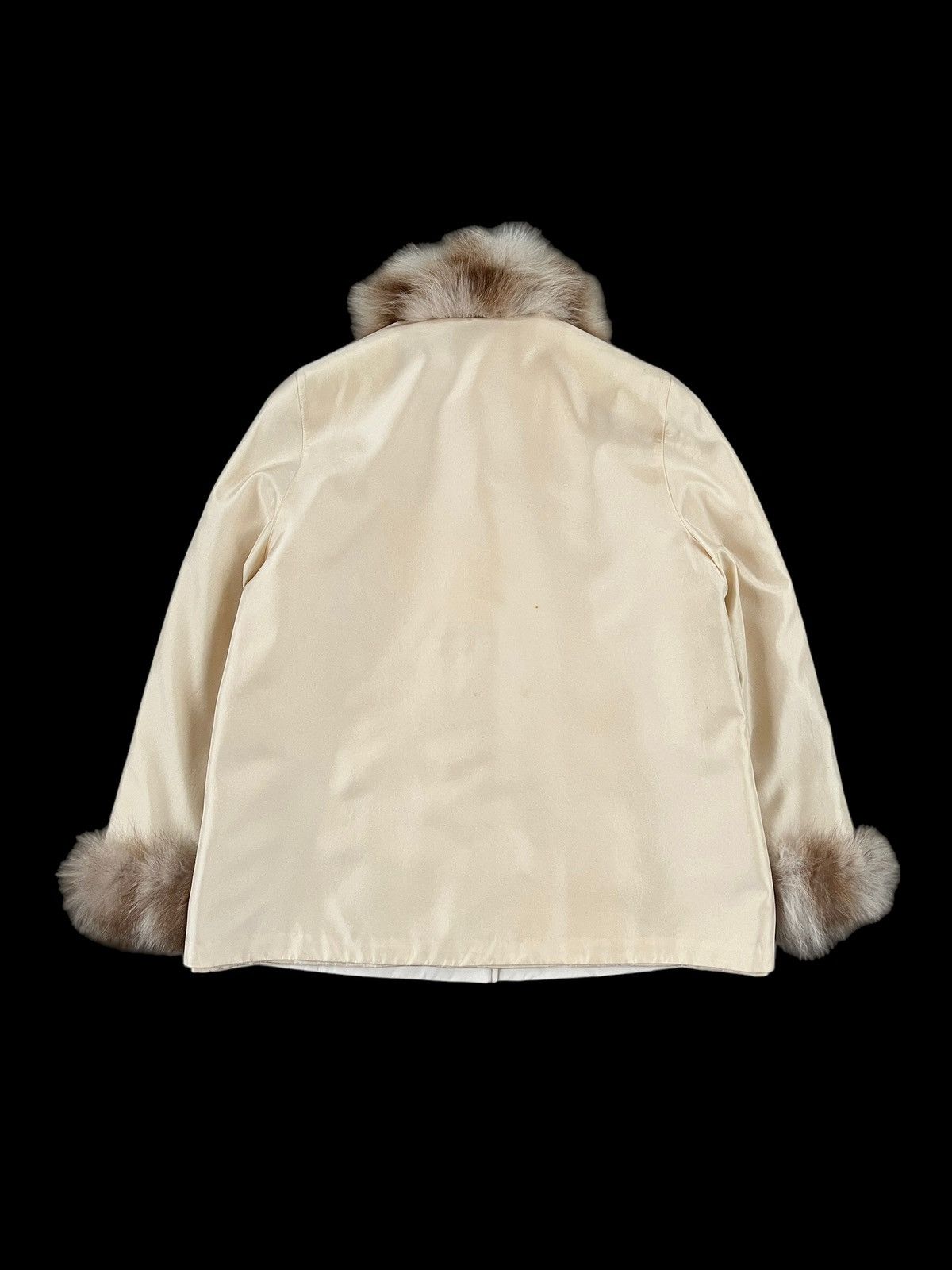 Balmain Vintage 90s Balmain Reversible Fur Silk Coat Size M / US 6-8 / IT 42-44 - 2 Thumbnail