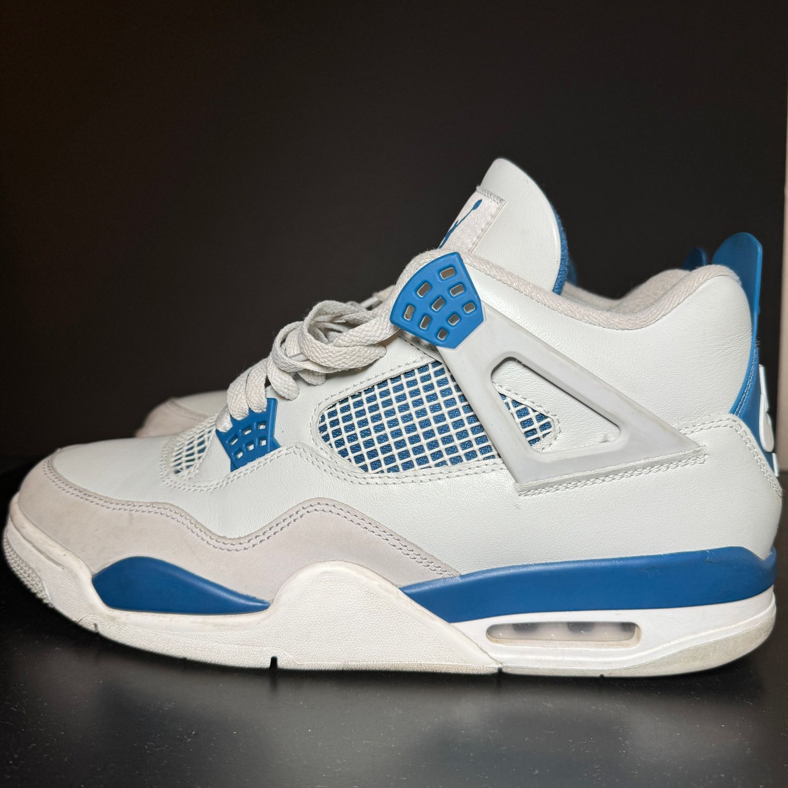 Jordan Brand × Nike Size 12.5 Air Jordan 4 Retro Military Blue 2024 Men's Shoes Size US 12.5 / EU 45-46 - 9 Thumbnail