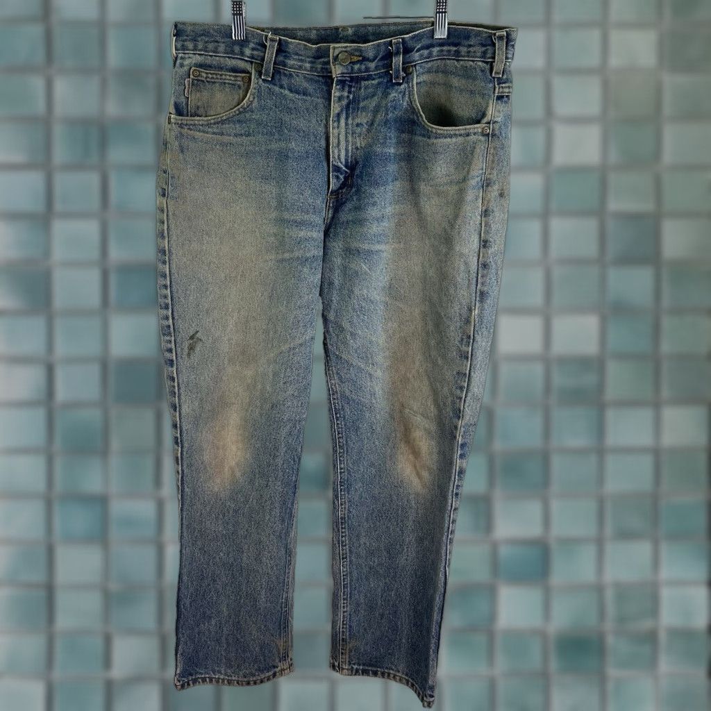 Carhartt VINTAGE Carhartt Distressed Denim Jeans 36x30 Mid Rise Straight Fit Blue 90s Mens Size US 36 / EU 52 - 1 Thumbnail