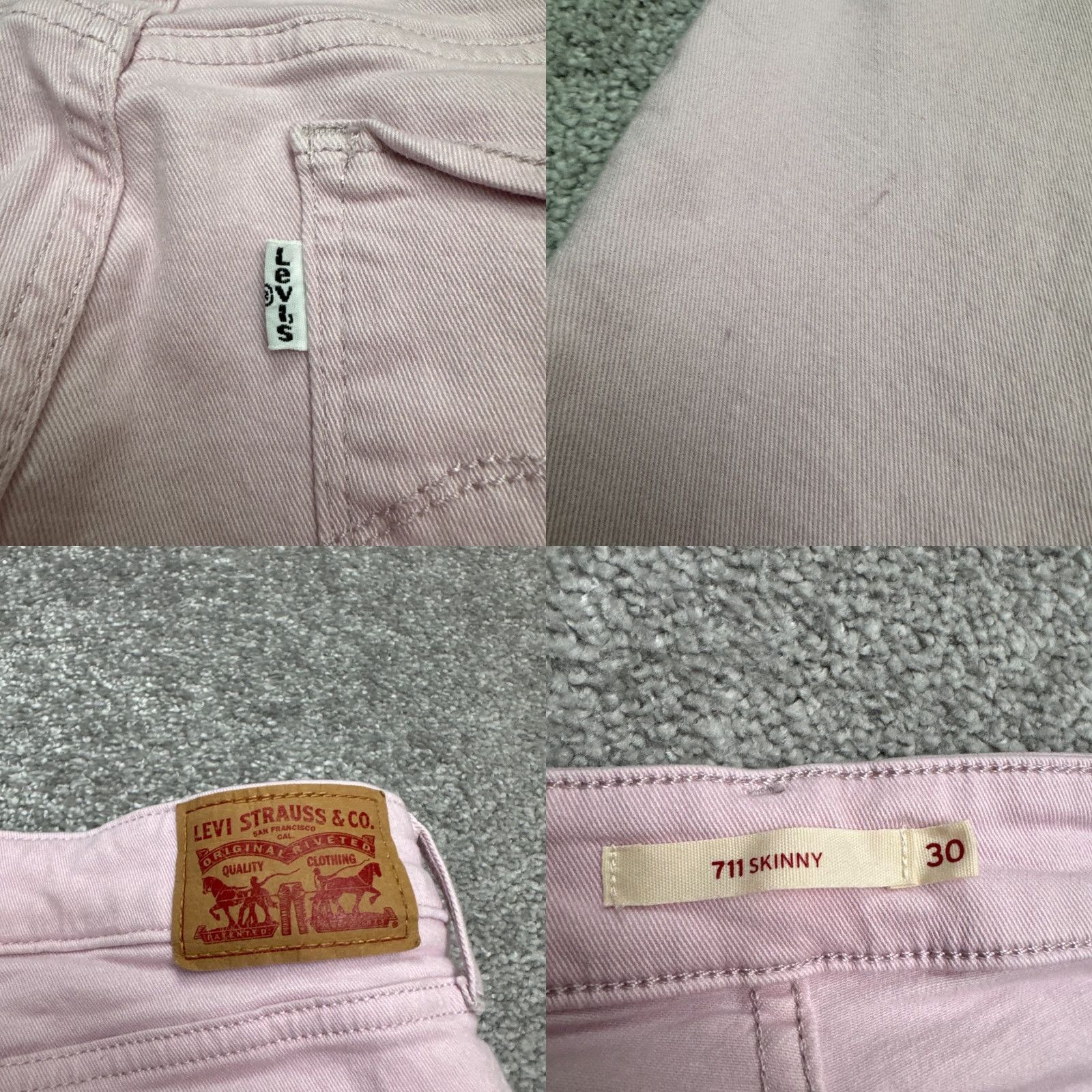 Levi's Levi's 711 Skinny Jeans Womens 30 Light Pink Mid Rise Stretch Denim 5-Pocket City 2000s Mens Women Girls Size 30" / US 8 / IT 44 - 8 Thumbnail