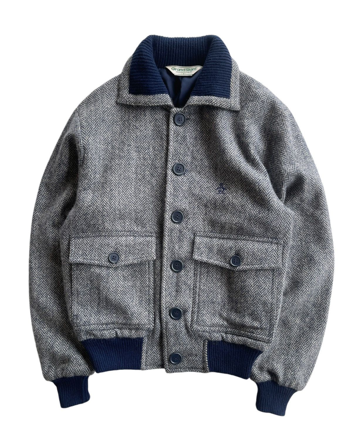 Grand Slam Grandslam G9 Wool Herringbone Twill Blouson Jacket Size US S / EU 44-46 / 1 - 2 Thumbnail