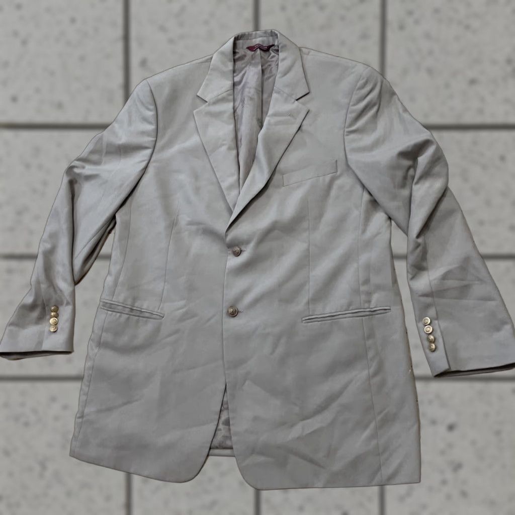 Vintage VINTAGE Covington Blazer Jacket Men 42 Tan Beige 2-Button Modern Coat Sport 42 R Size 42R - 1 Thumbnail