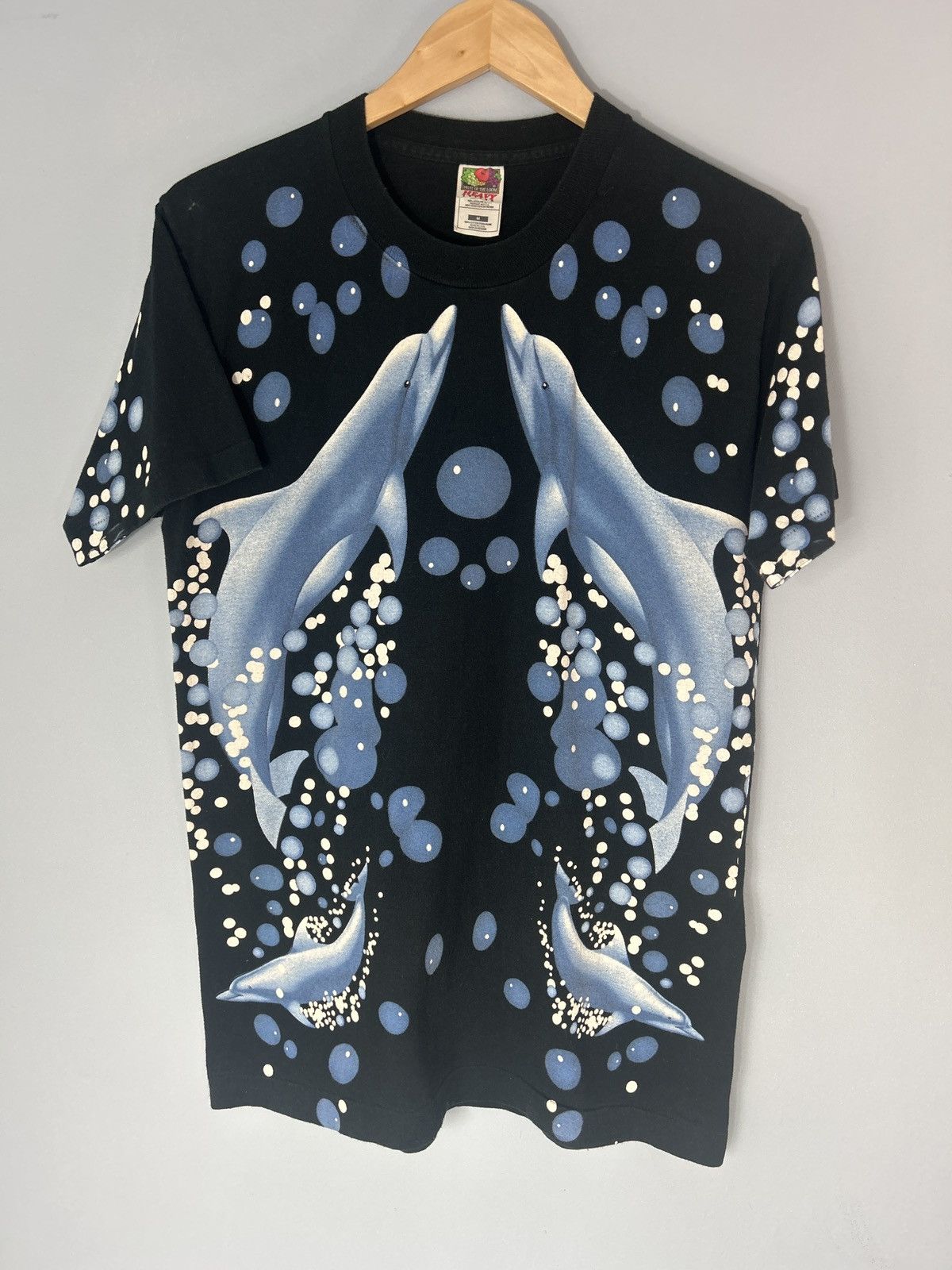 Other Vintage 90s Dolphins & Bubbles All Over Print Tee Size US M / EU 48-50 / 2 - 1 Thumbnail