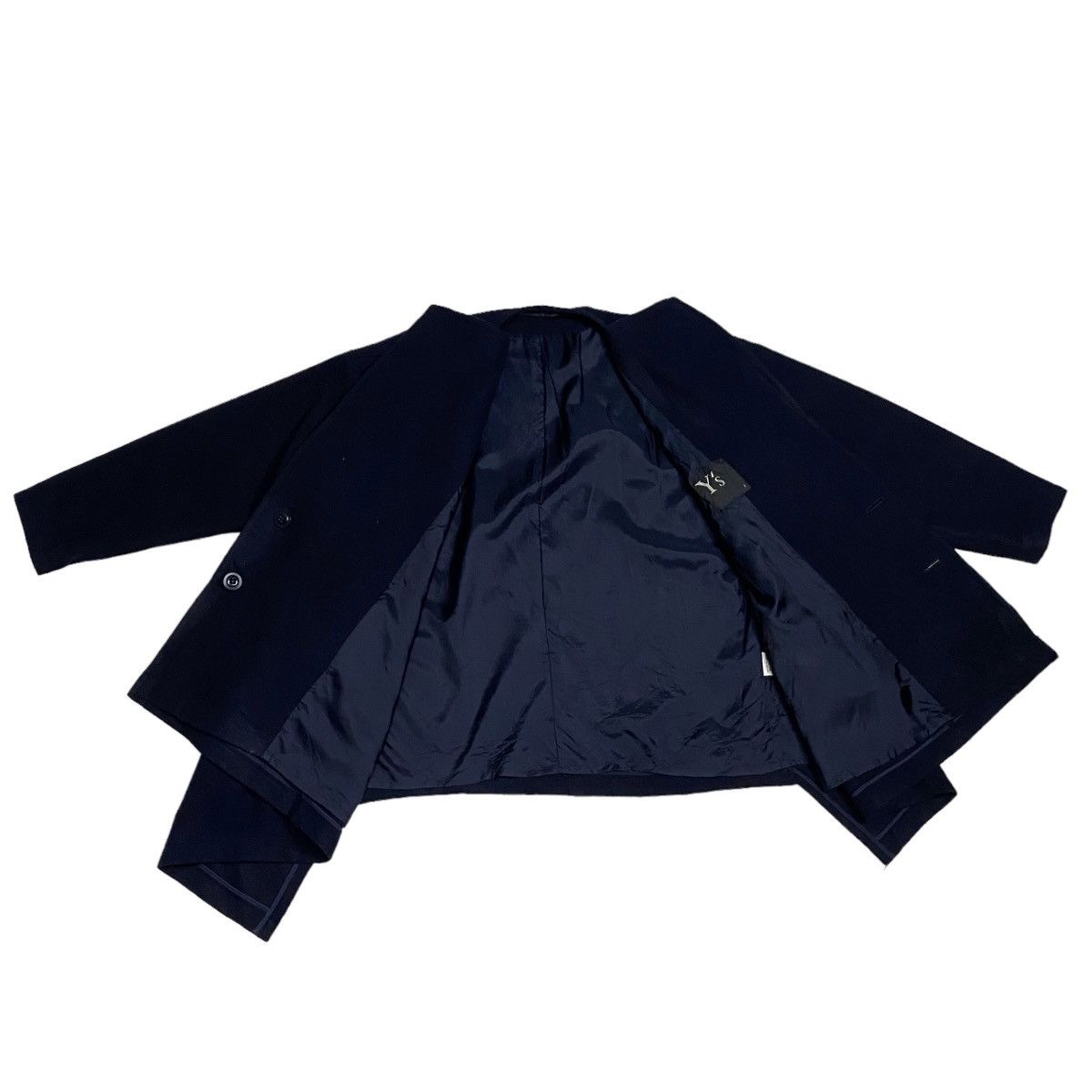 Japanese Brand × Y's × Yohji Yamamoto RUN AWAY Y's Yohji Yamamoto melton wool flare oversized coat Size US M / EU 48-50 / 2 - 10 Thumbnail