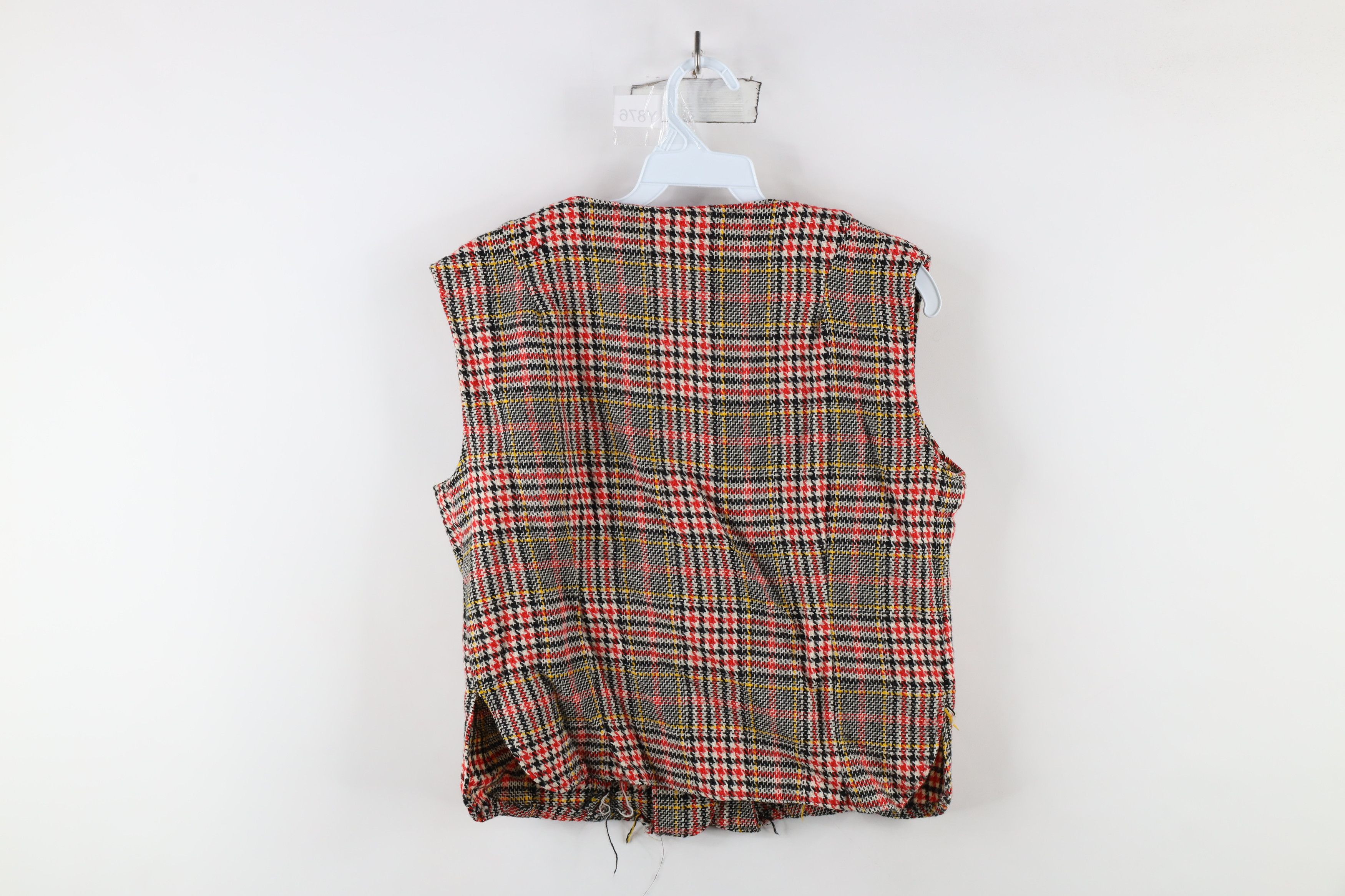 Vintage Vintage 60s 70s Streetwear Tweed Houndstooth Vest Jacket Size S / US 4 / IT 40 - 11 Thumbnail
