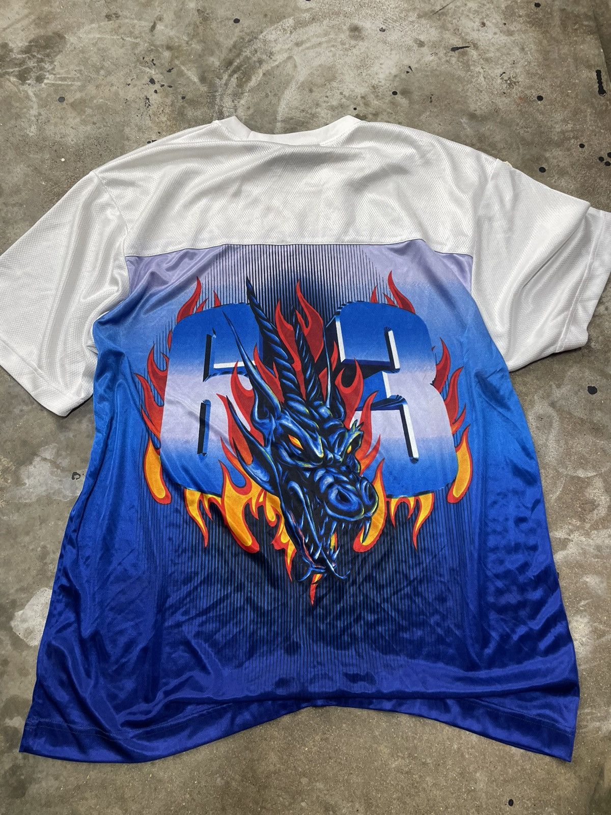 Vintage Y2K Dragon Flame Jersey Size US L / EU 52-54 / 3 - 4 Thumbnail