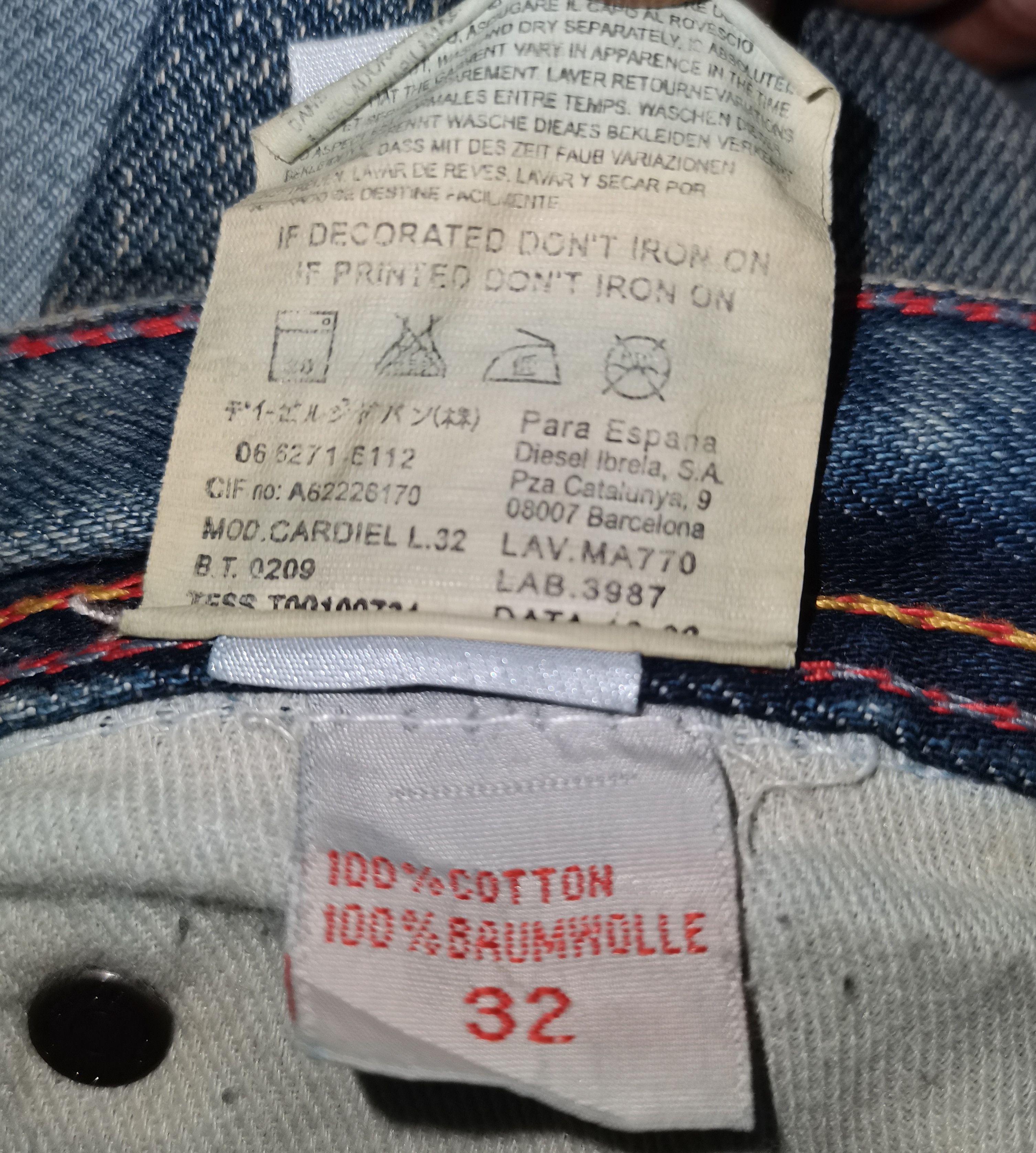Diesel DIESEL BUTTON-FLY SEASONED DISTRESSED DESIGN JEANS Size US 32 / EU 48 - 7 Thumbnail
