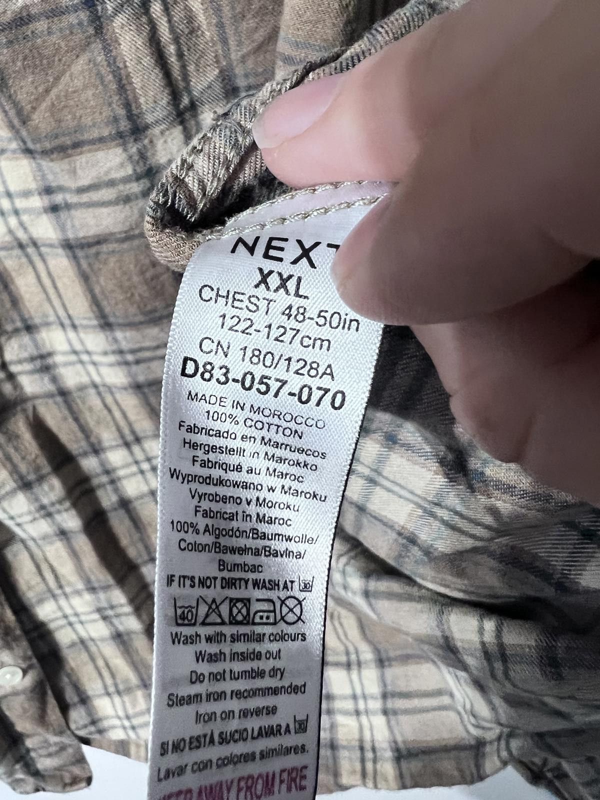 NEXT Next Signature Checked Shirt – XXL (Chest 48–50”) Size US XXL / EU 58 / 5 - 4 Thumbnail