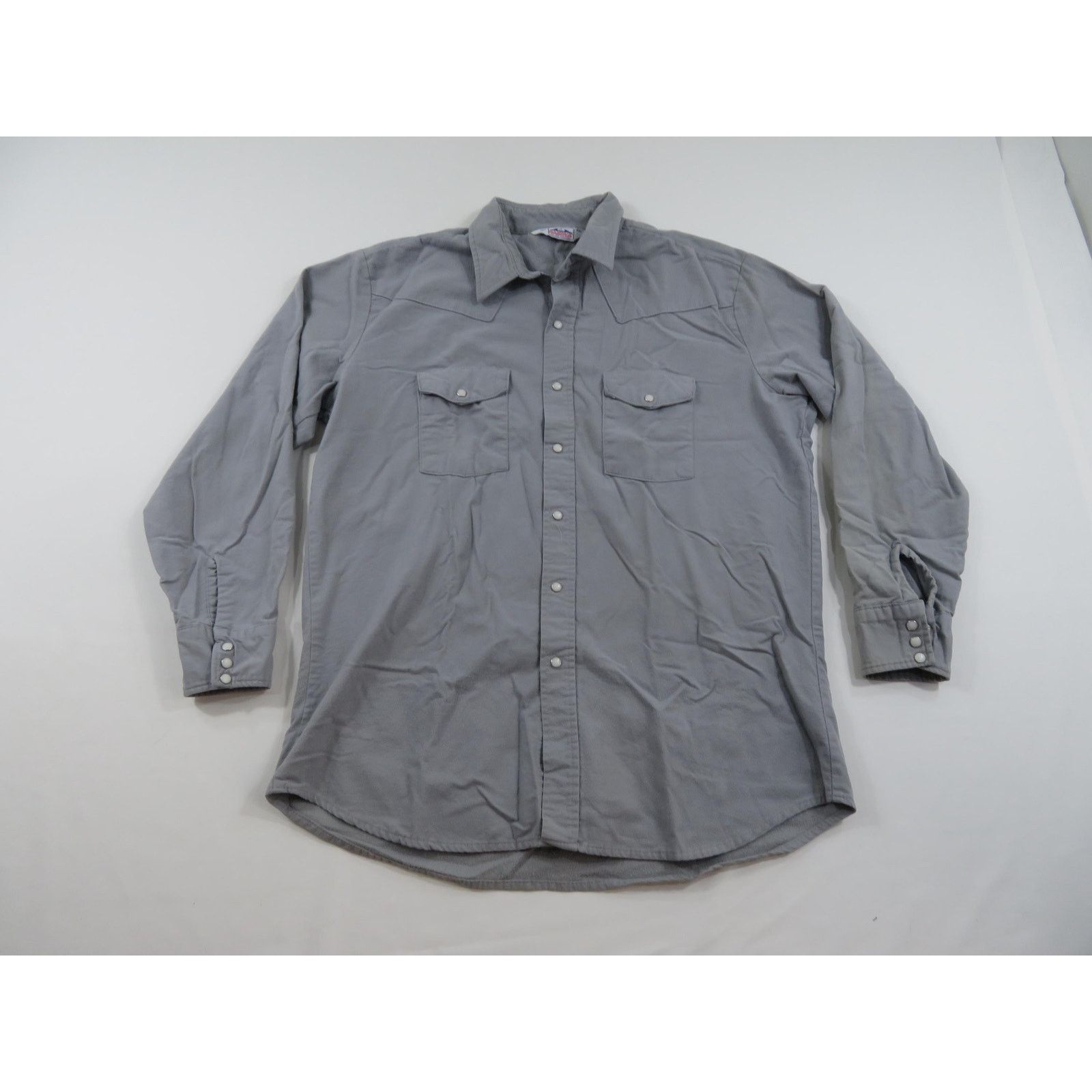 Other Dakota By Five Brother Chamois Flannel Shirt, Gray, 2XL 90s Size US XXL / EU 58 / 5 - 1 Thumbnail