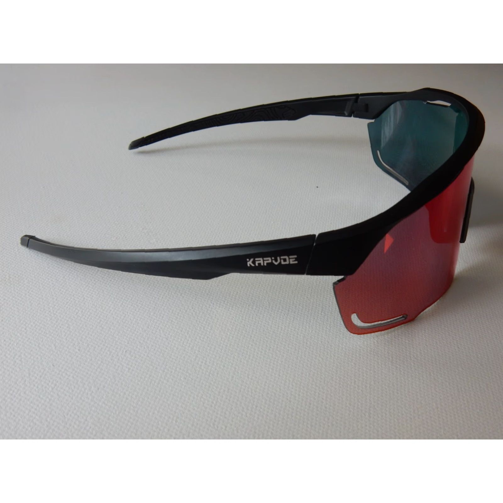 Vintage Kapvoe Polarized Sunglasses Men Black Frame Purple Lens Sunglasses SKU Kapvoe Sunglasses Men Black Purple Polarized Size ONE SIZE - 3 Thumbnail