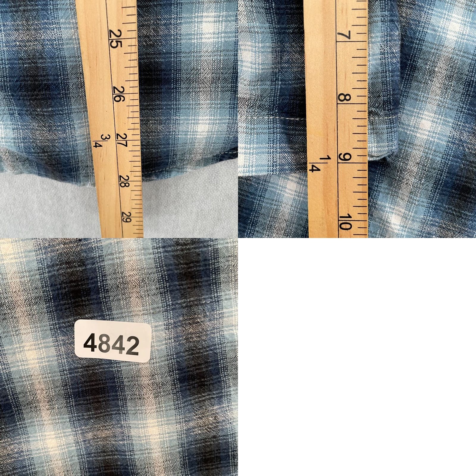 Ralph Lauren Ralph Lauren Denim & Supply Shirt Adult XL Plaid Short Sleeve Button-Up Blue Cotton Mens XL Size US XL / EU 56 / 4 - 8 Thumbnail