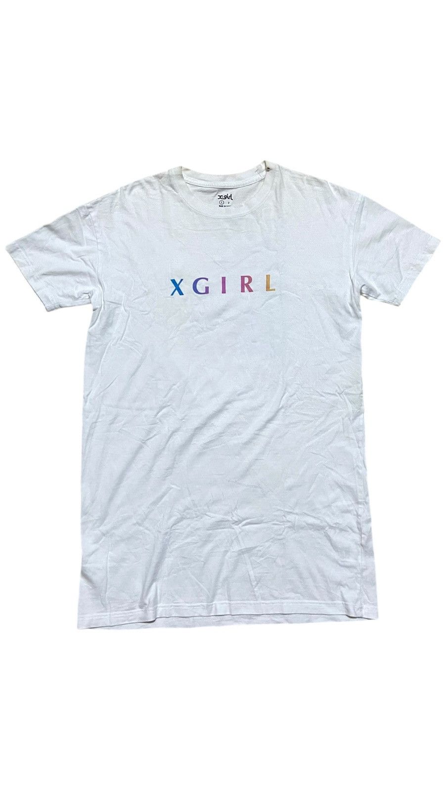 Japanese Brand × Vintage Vintage Y2K X-Girl Rainbow Tee Size US M / EU 48-50 / 2 - 1 Thumbnail