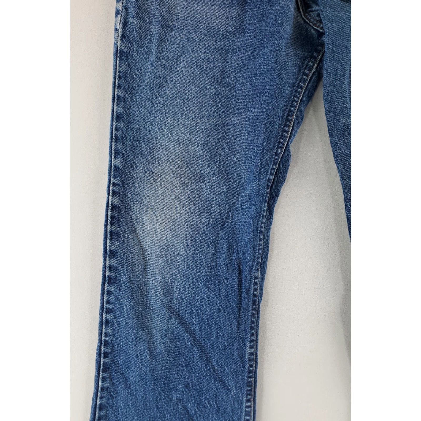 Levi's VINTAGE Levi's 517 VTG 90s Blue Jeans Whiskering Orange Tab Mens 34x31 (33x30 Actual) Bootcut Jeans Mens Blue 517 VTG 90s 34x31 Size US 33 - 3 Thumbnail