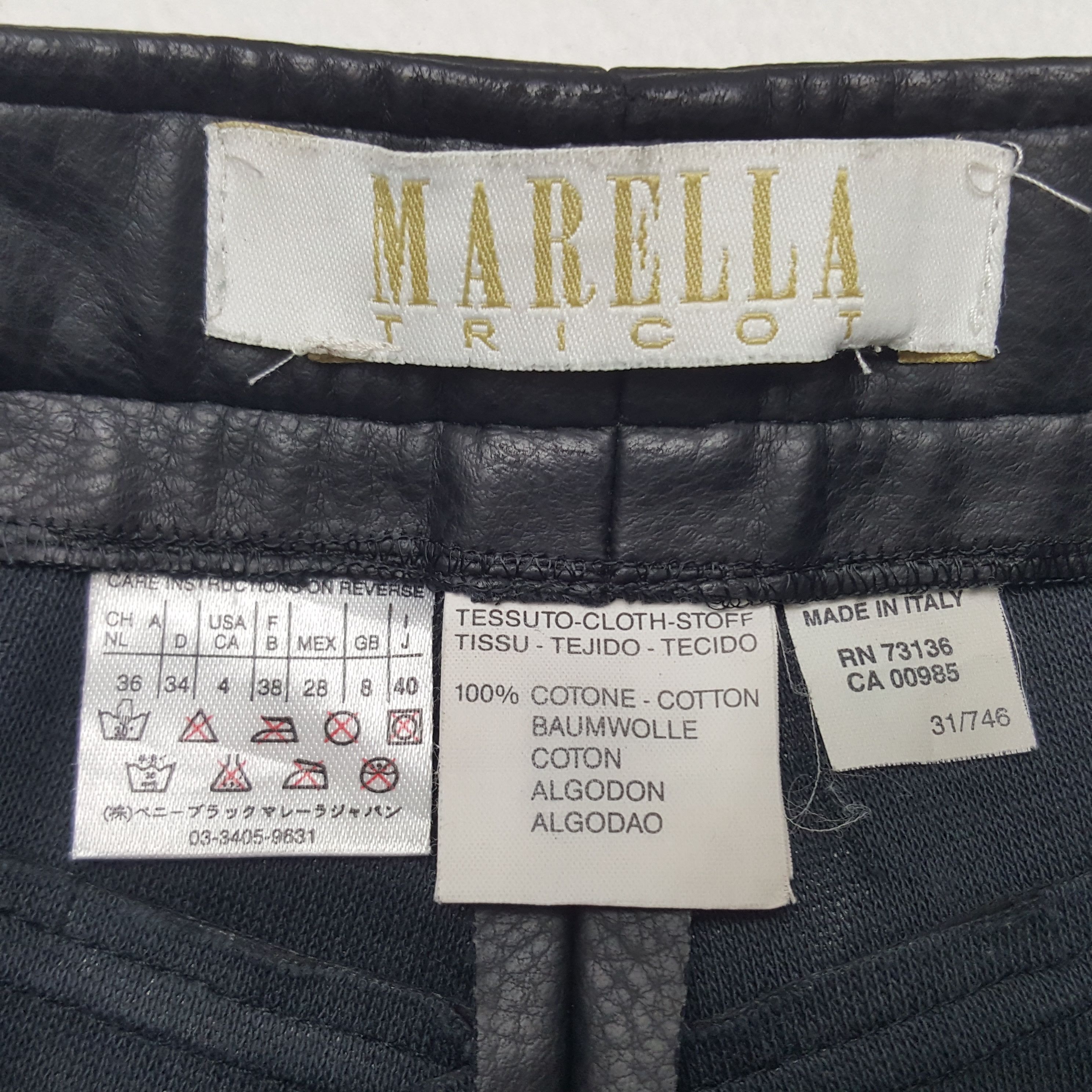 Marella × Vintage Vintage Marella Tricot Italian Brand Leather Pants Size 28" / US 6 / IT 42 - 5 Thumbnail