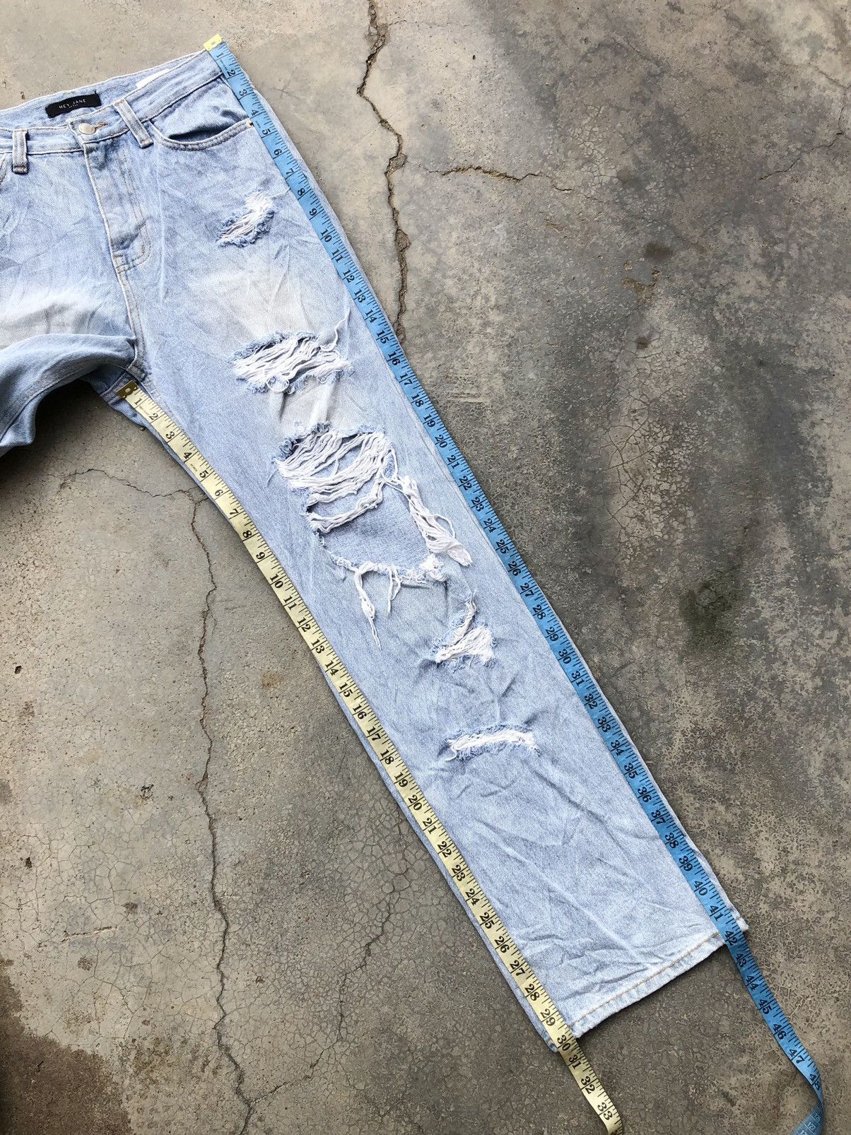 Hypebeast BAGGY RIPPED HEY JANE DISTRESSED DENIM Size US 29 - 9 Thumbnail