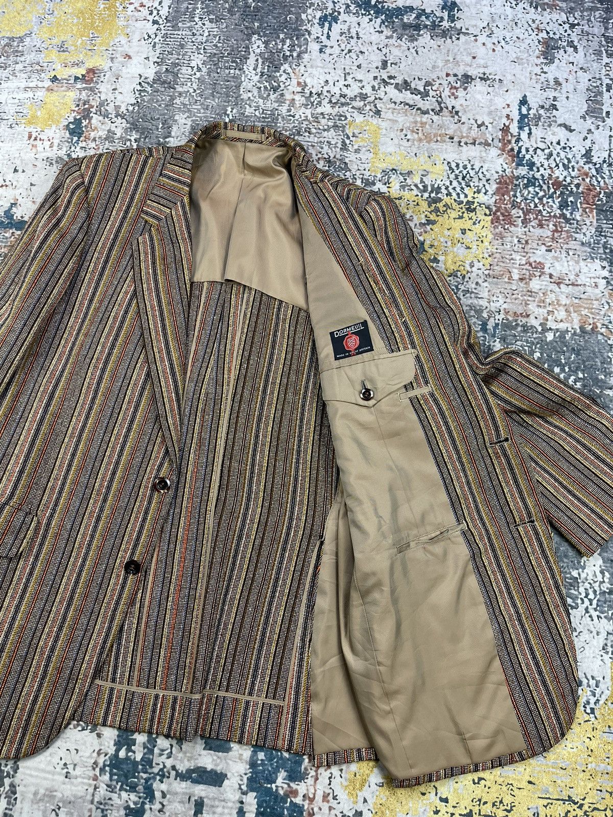 DORMUEIL Luxury Cloth Rainbow Tweed Blazer