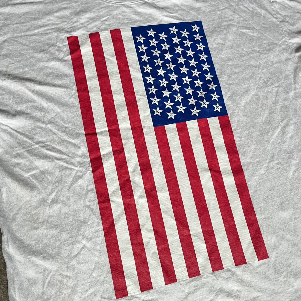 Asspizza Asspizza 50 States Tour American Flag Graphic White T Shirt Size US XL / EU 56 / 4 - 3 Thumbnail