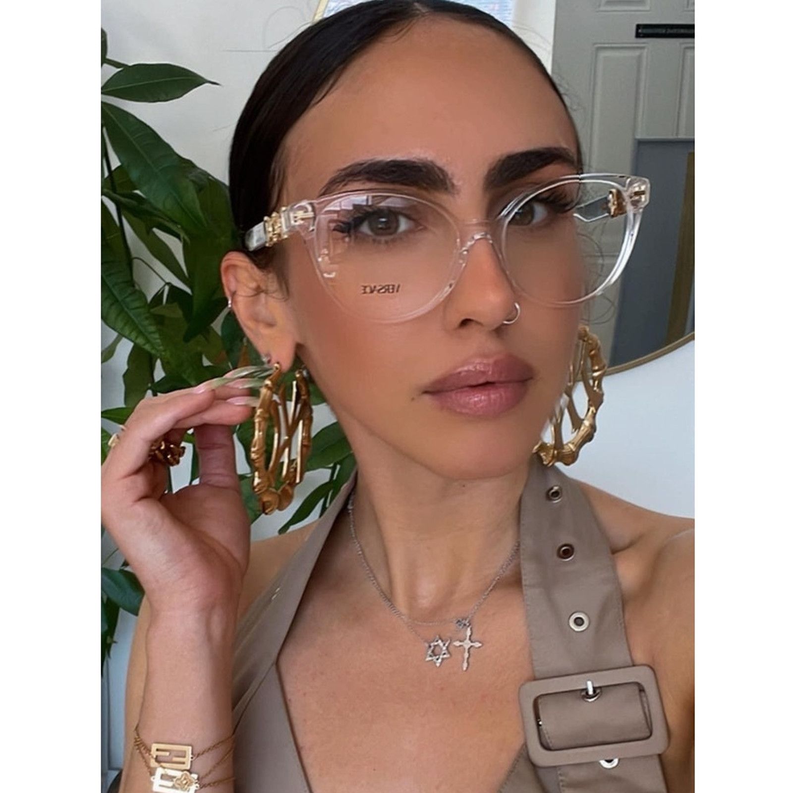 Versace NEW Versace VE3334 Clear Cat Eye Eyeglasses Frames