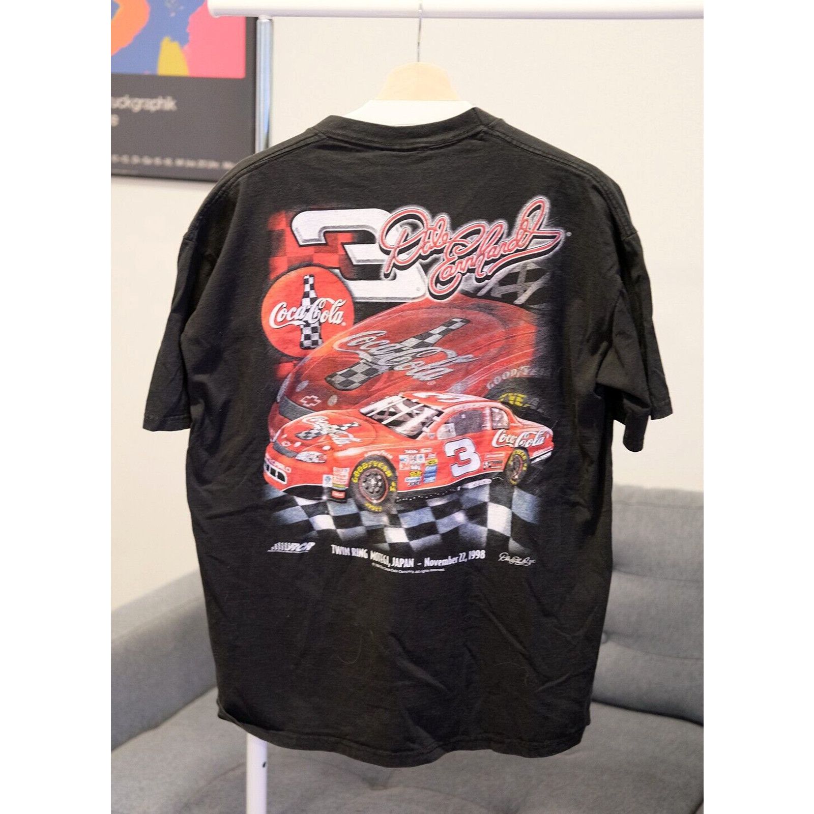 Coca Cola Vintage 90s Coca-Cola Dale Earnhardt NASCAR T-Shirt Mens XL Size US XL / EU 56 / 4 - 1 Thumbnail