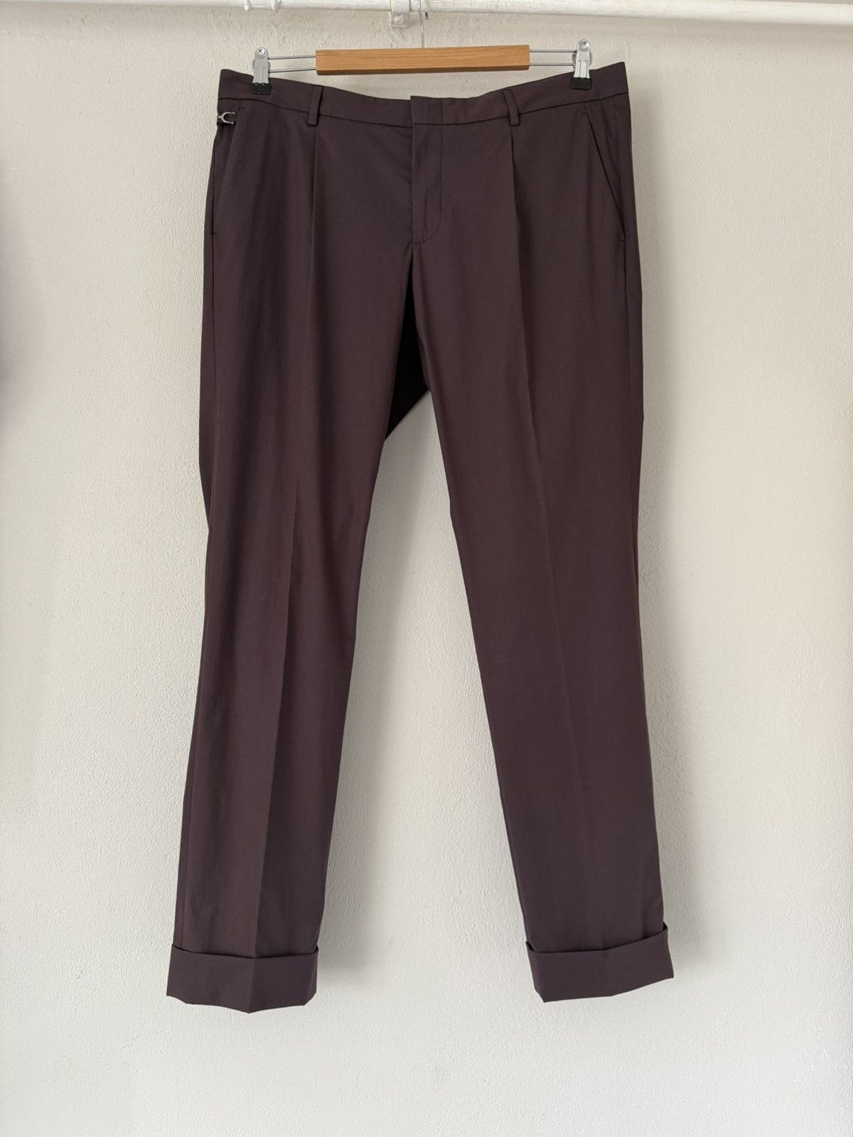 Gucci Slim Cotton Trousers with Leather Horsebit Detail Size US 36 / EU 52 - 1 Thumbnail