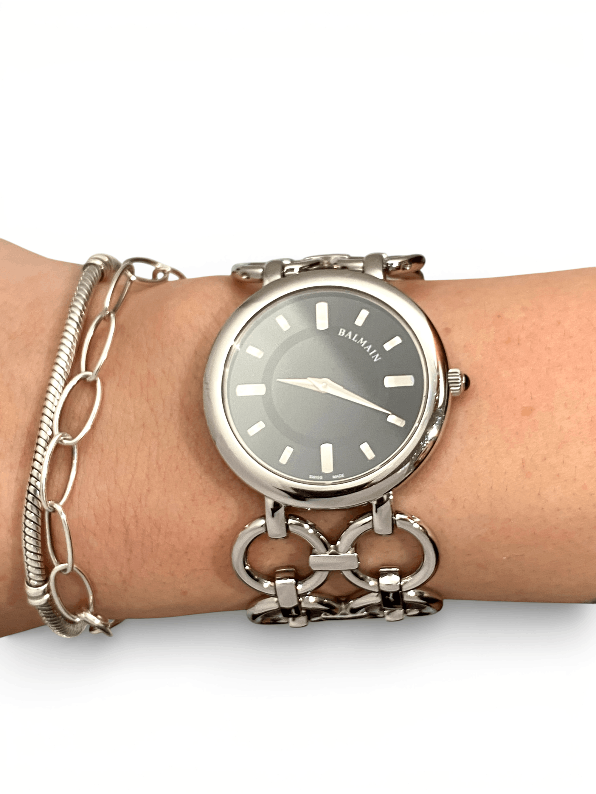 Balmain Balmain Logo Round Chain Strap Quartz Wrist Watch Y2K Size ONE SIZE - 11 Thumbnail
