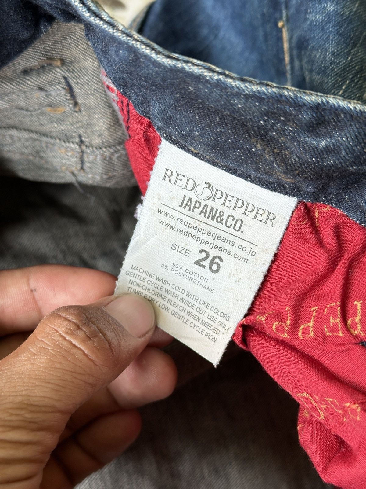 Japanese Brand RedPepers 💥 One Set Denim Jacket And Denim Jeans RedPeppers💥 Size US 29 - 12 Thumbnail