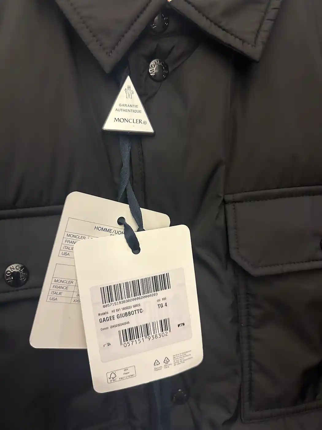 Image of Moncler Gagee Giubbotto Jacket in Black, Men's (Size XL)