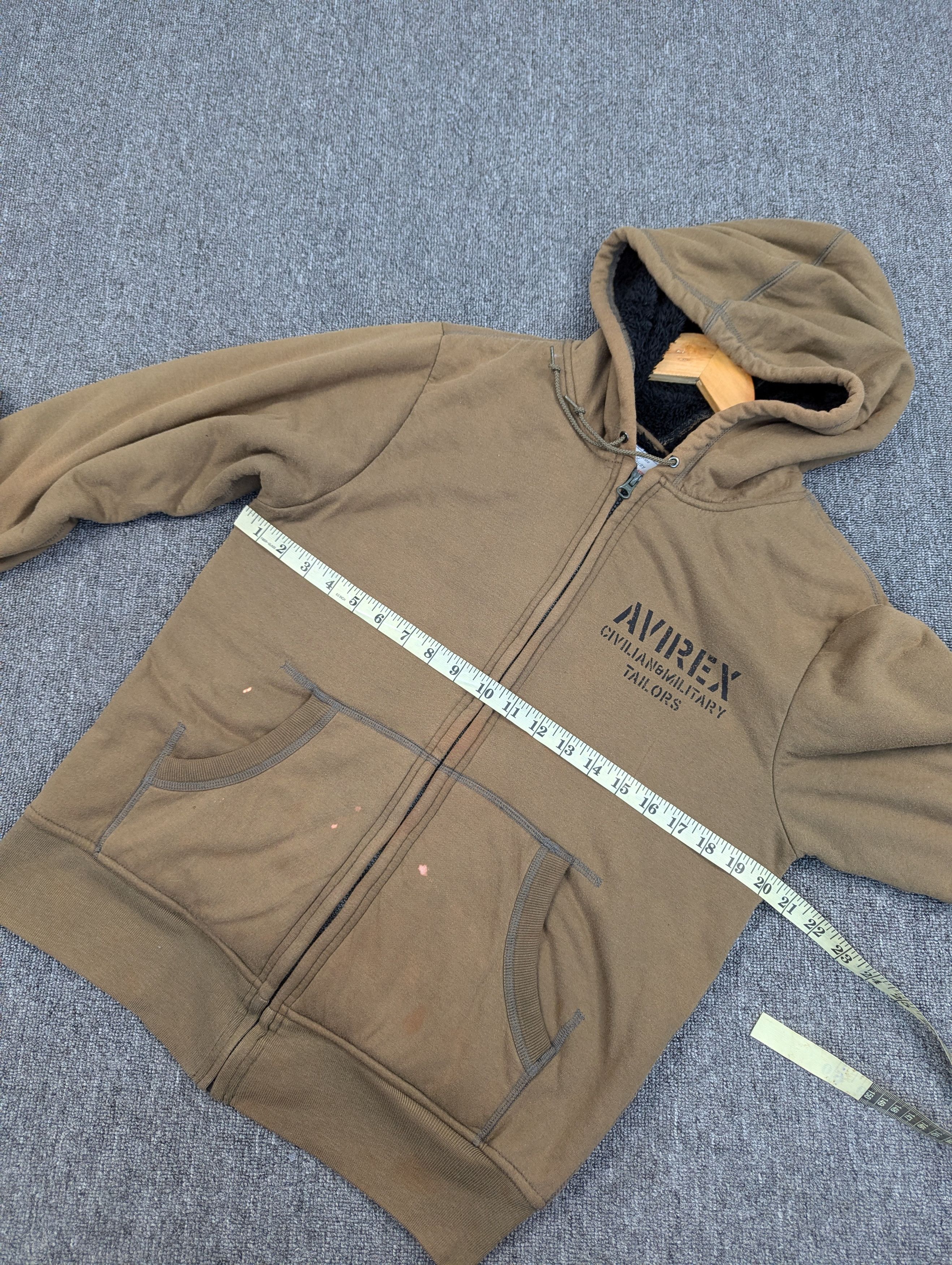 Avirex Avirex U.S.A Distressed Sherpa Lined Hoodie Zipper Size US M / EU 48-50 / 2 - 11 Thumbnail