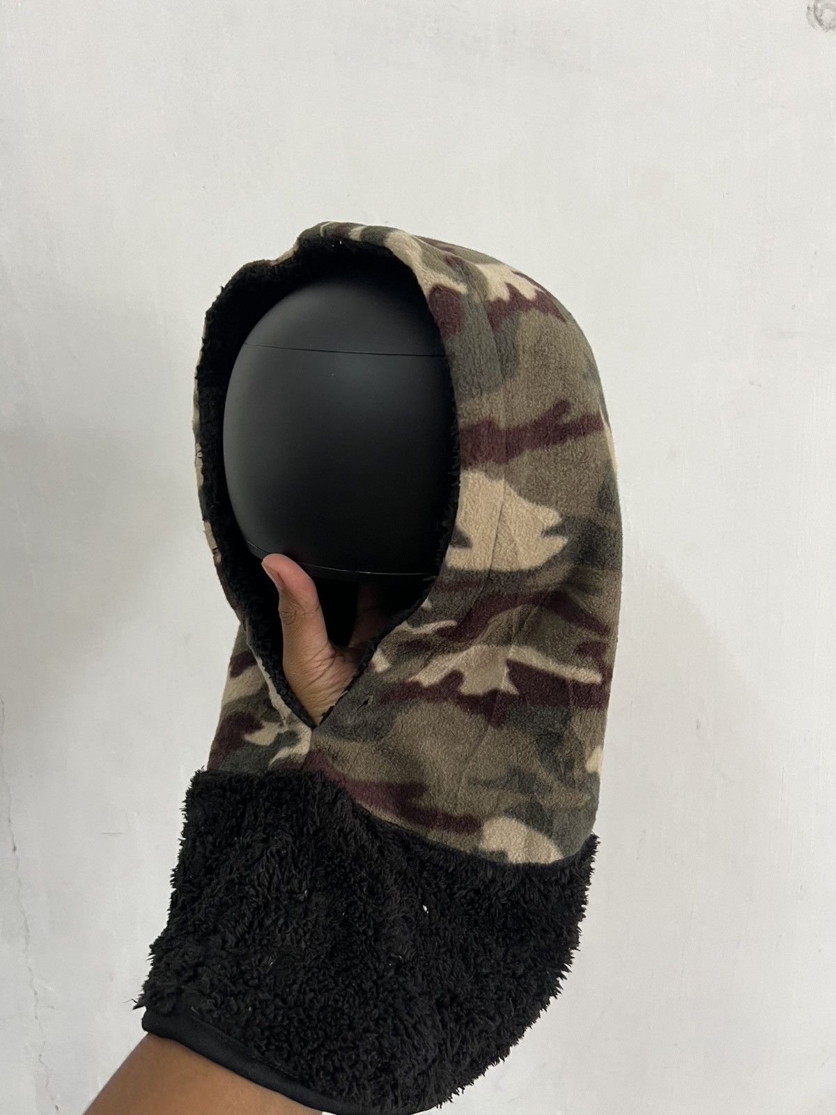 Japanese Brand Camouflge Mohair Fur Hoodie Balaclava Hat Size ONE SIZE - 1 Thumbnail