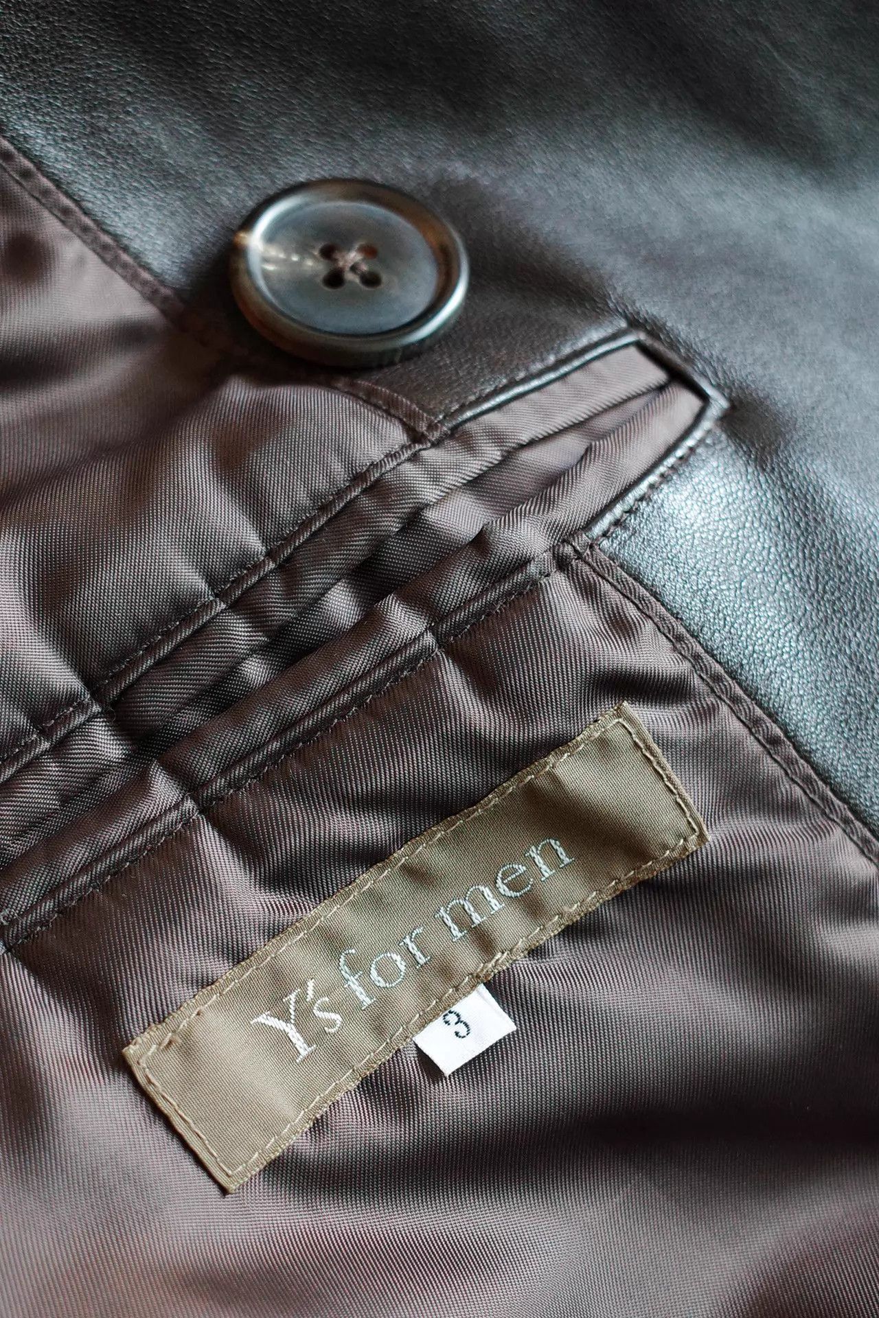Y's for Men Y's for Men 90s Double-Breasted Soft Calfskin Dark Brown Jkt Size US L / EU 52-54 / 3 - 6 Thumbnail