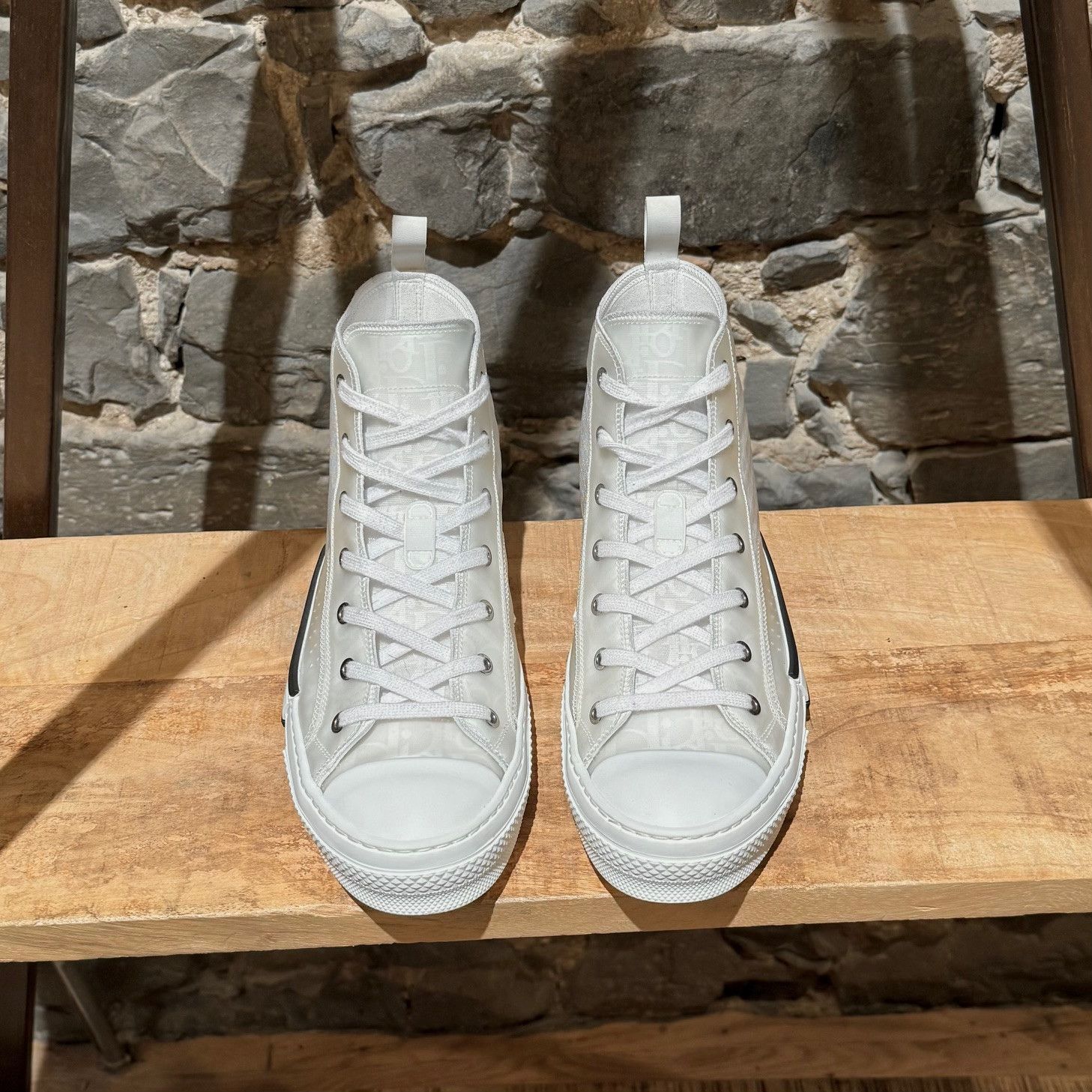 Dior Dior B23 White Transparent Oblique High-top Sneakers Size US 9 / EU 42 - 4 Thumbnail